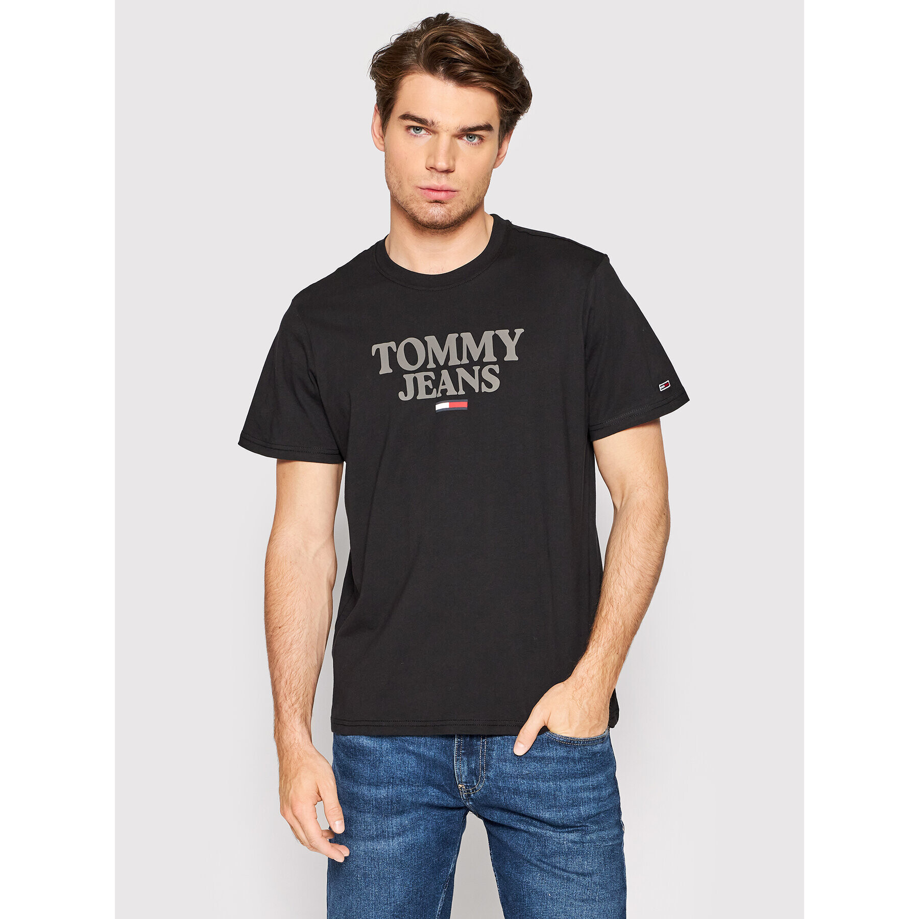 Tommy Jeans Póló Tonal Entry Graphic DM0DM12799 Fekete Regular Fit - Pepit.hu