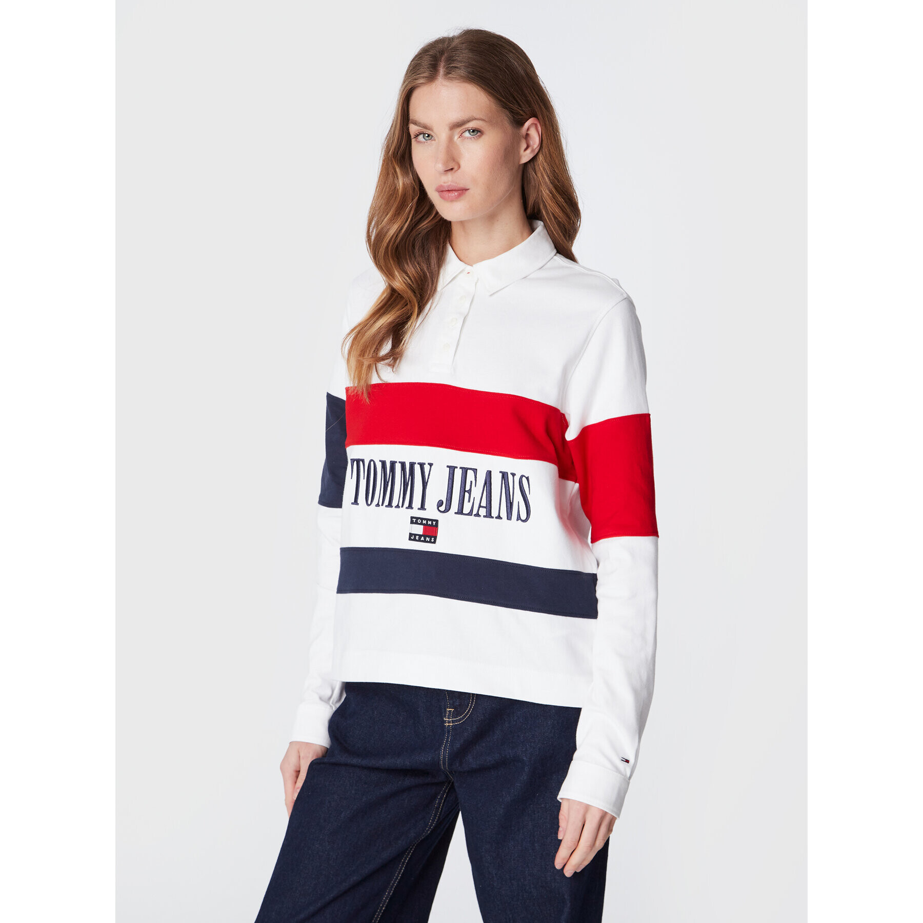 Tommy Jeans Pólóing Archive DW0DW14258 Fehér Oversize - Pepit.hu