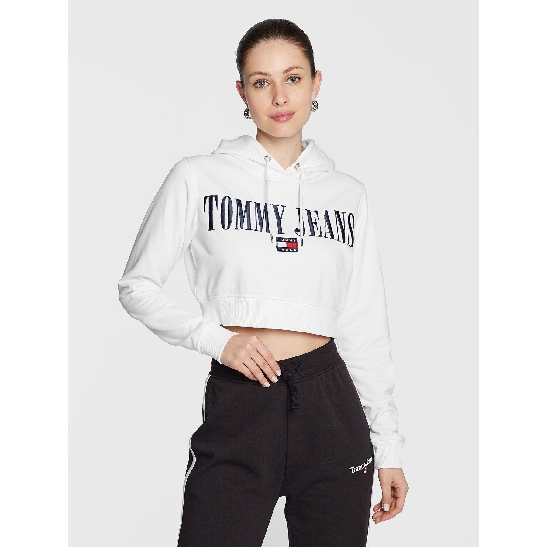 Tommy Jeans Pulóver Archive DW0DW14927 Fehér Cropped Fit - Pepit.hu