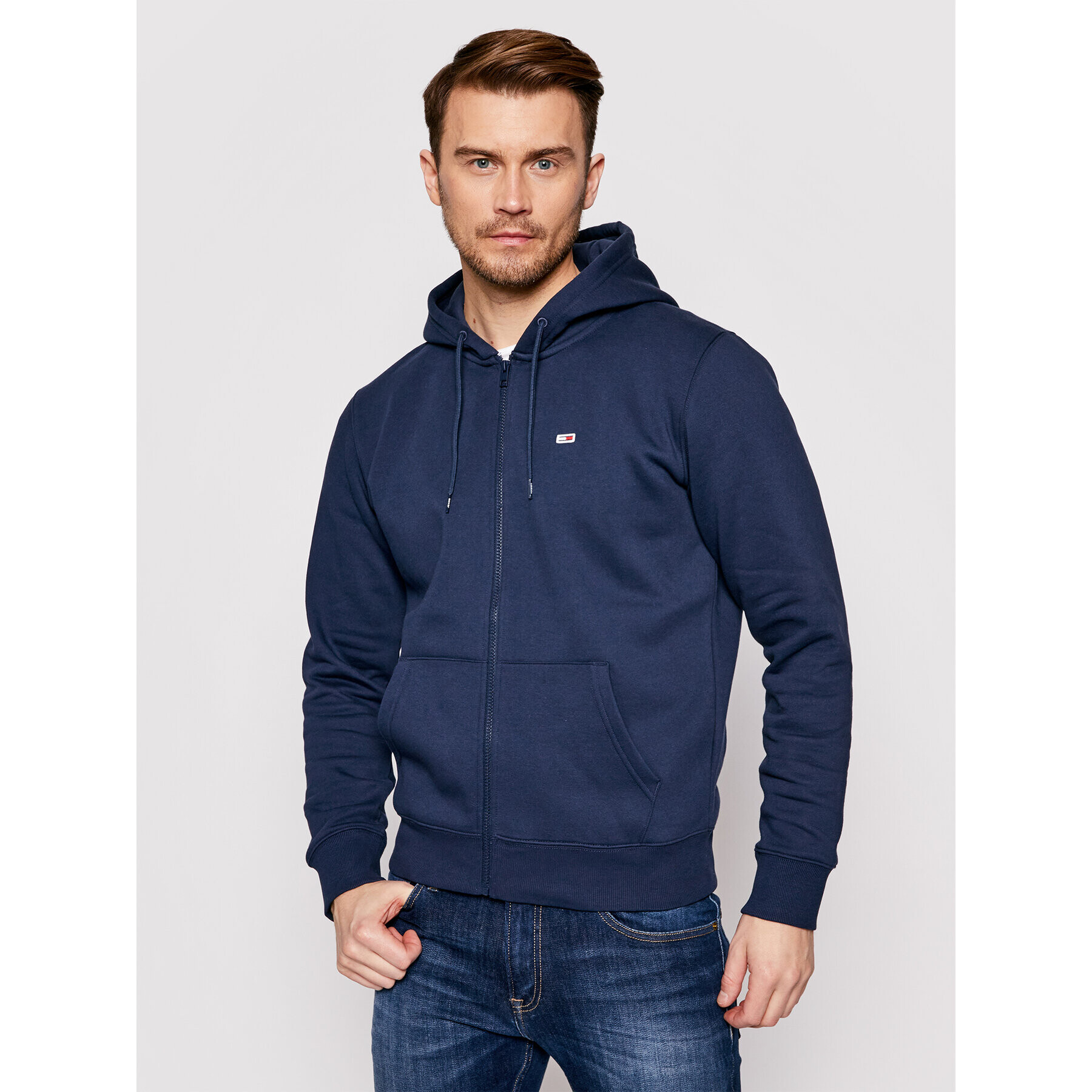 Tommy Jeans Pulóver DM0DM09592 Sötétkék Regular Fit - Pepit.hu