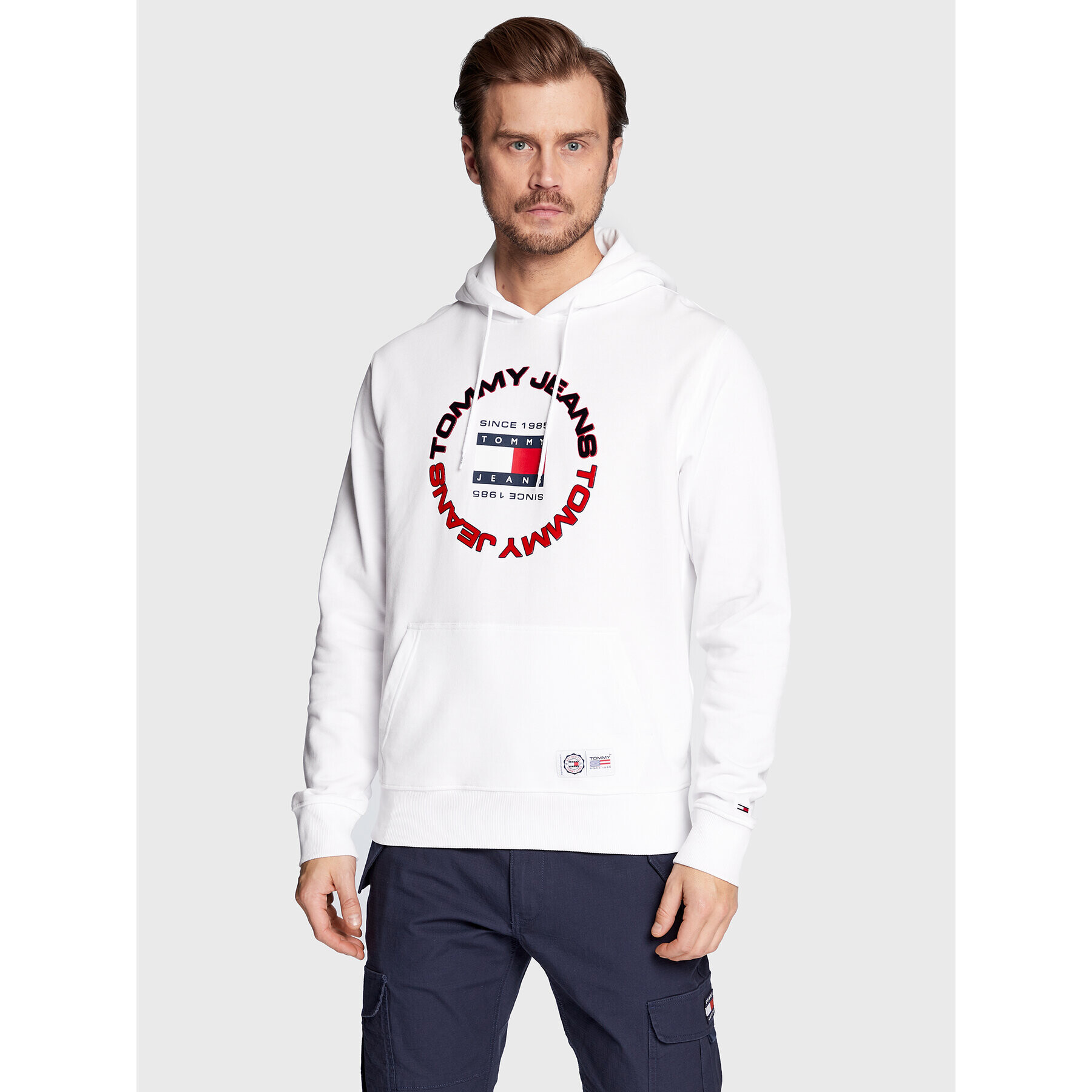 Tommy Jeans Pulóver DM0DM15686 Fehér Regular Fit - Pepit.hu