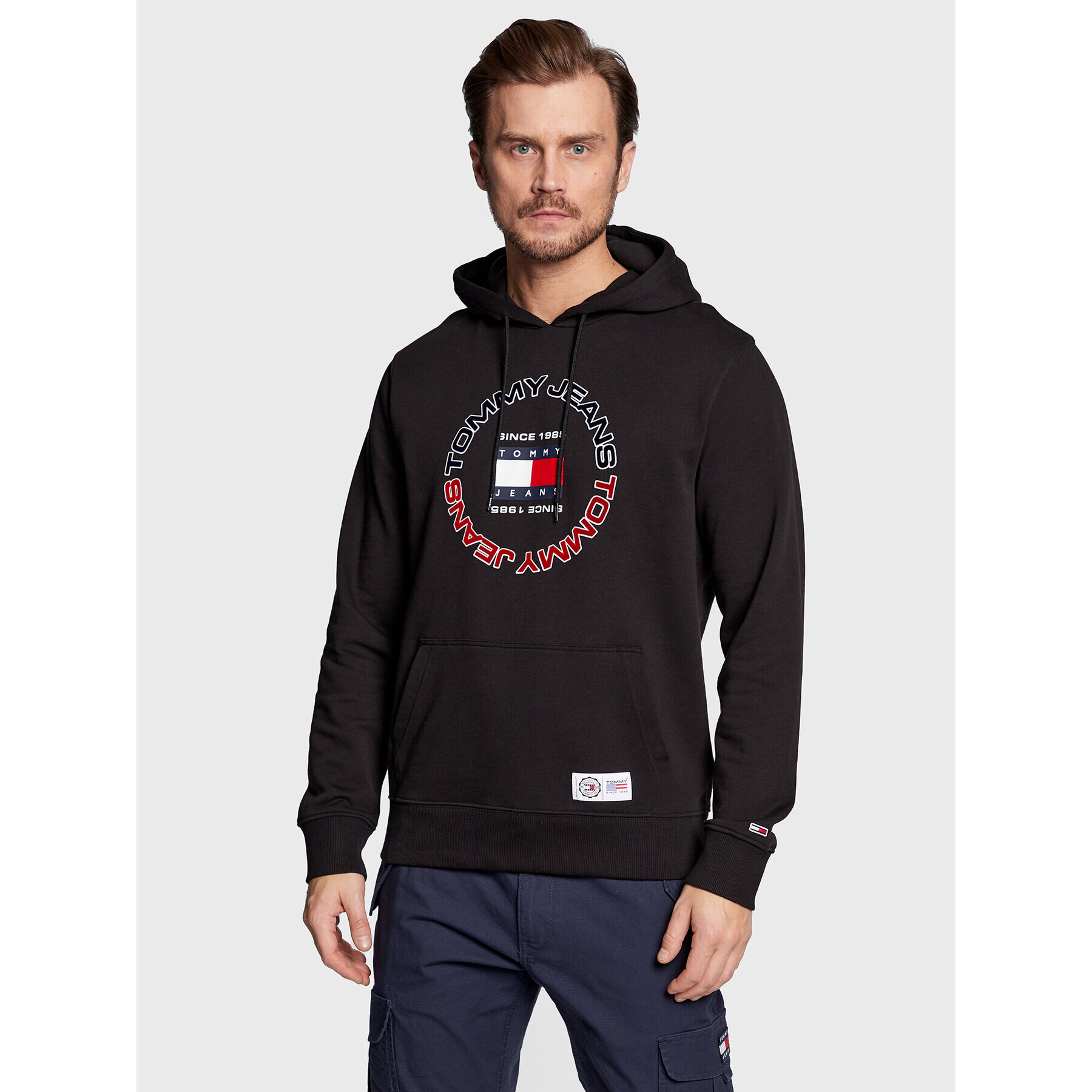 Tommy Jeans Pulóver DM0DM15686 Fekete Regular Fit - Pepit.hu