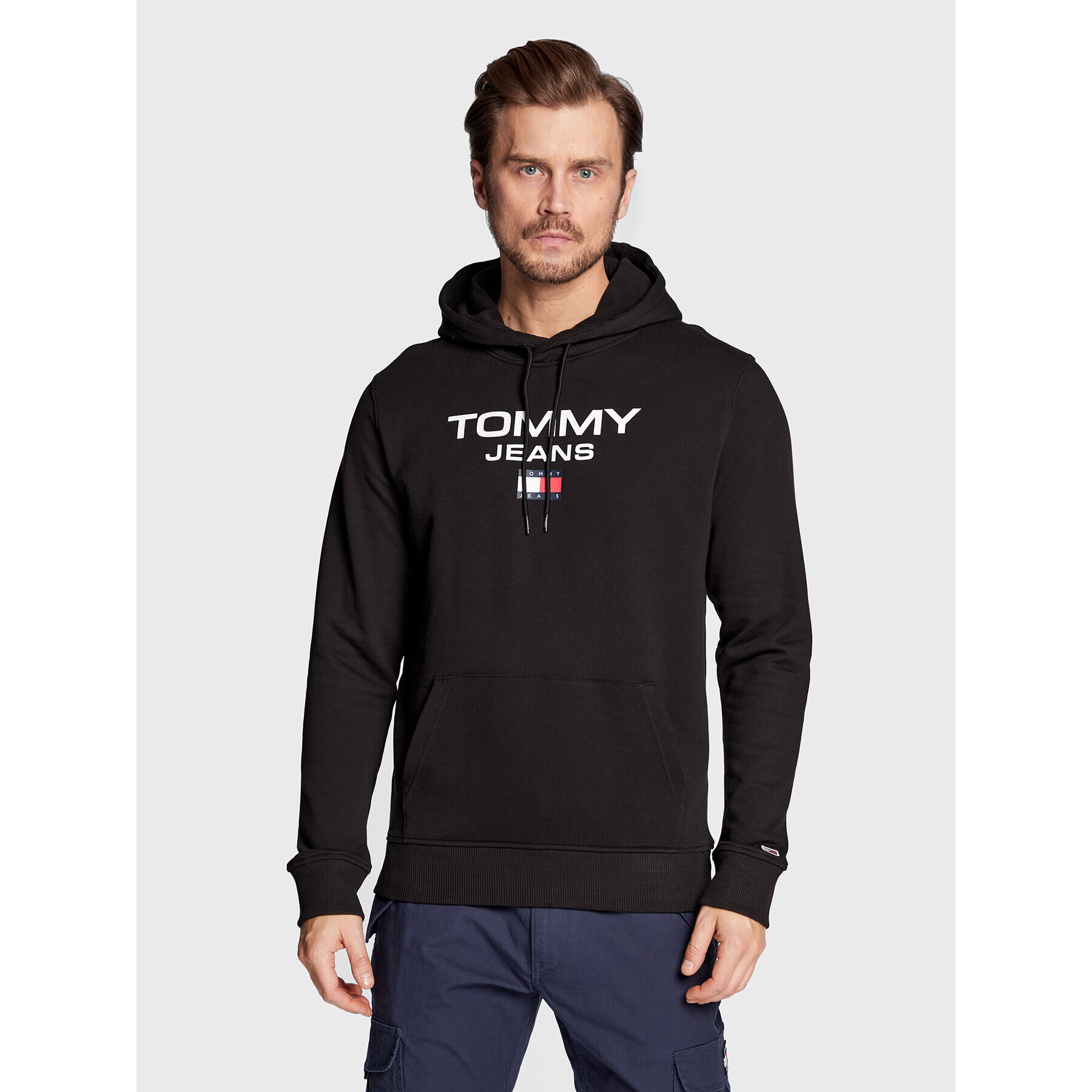 Tommy Jeans Pulóver DM0DM15692 Fekete Regular Fit - Pepit.hu