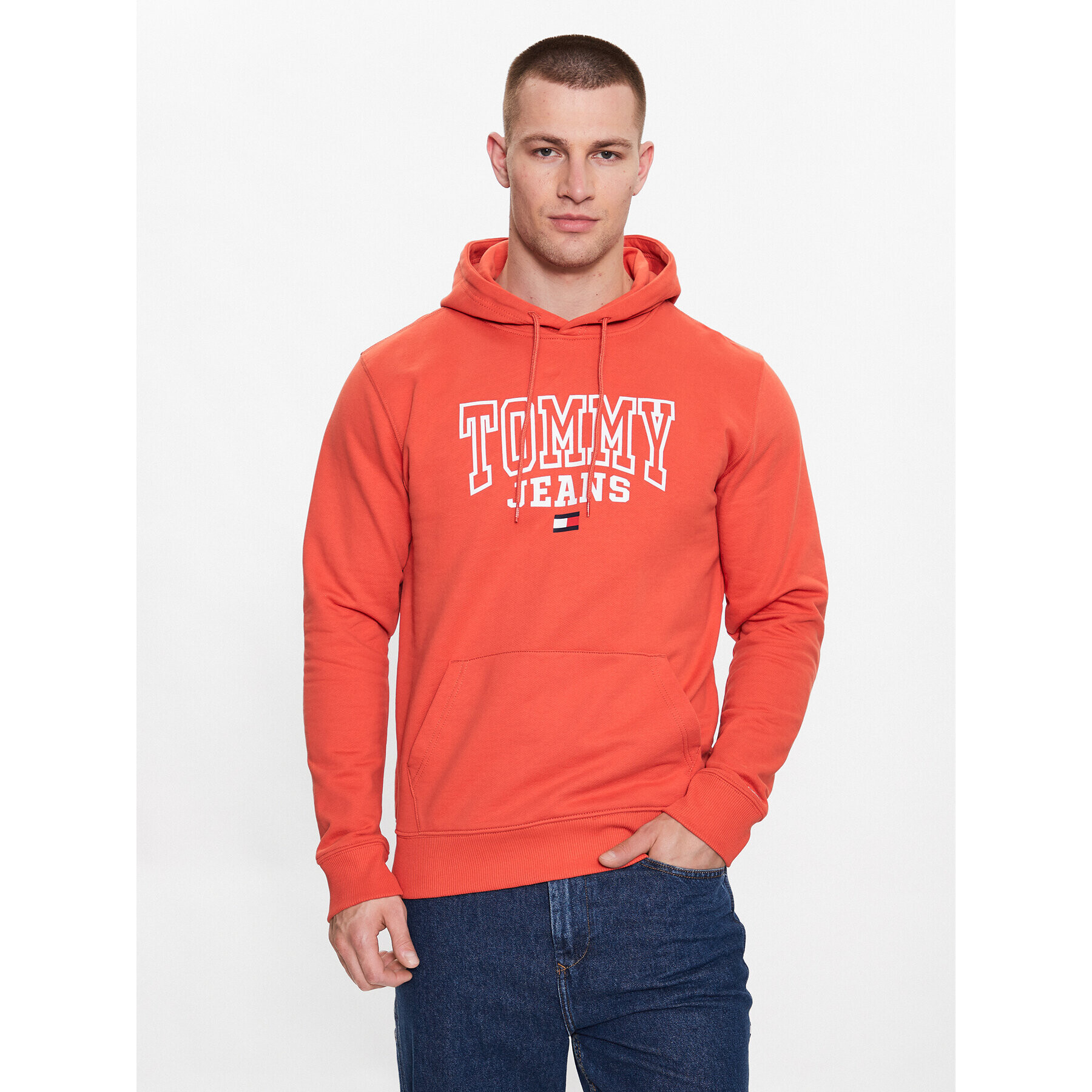 Tommy Jeans Pulóver DM0DM16792 Narancssárga Regular Fit - Pepit.hu