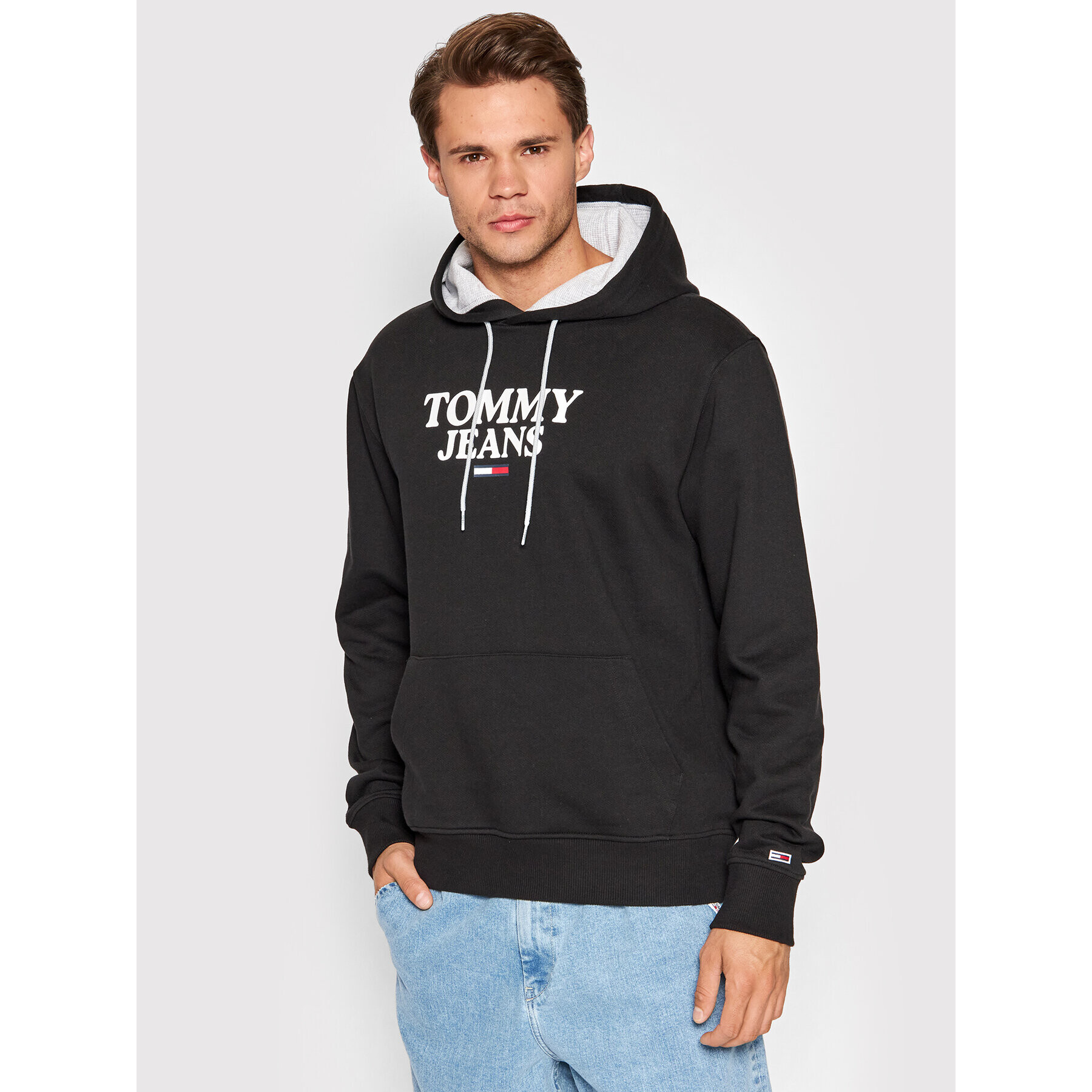 Tommy Jeans Pulóver Entry DM0DM12941 Fekete Regular Fit - Pepit.hu