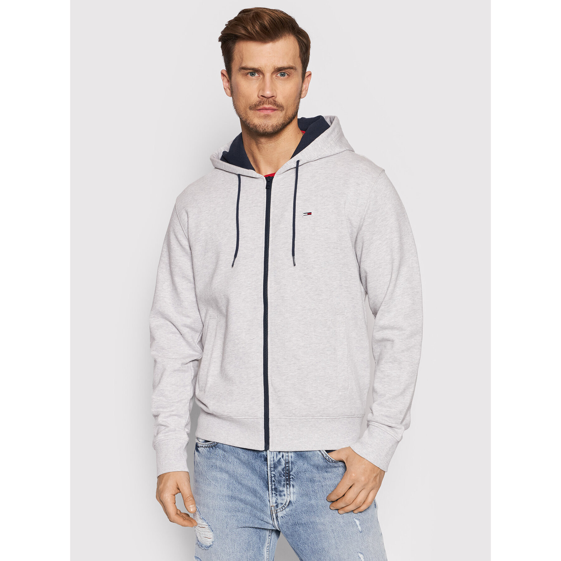 Tommy Jeans Pulóver Essential Graphic DM0DM11629 Szürke Regular Fit - Pepit.hu