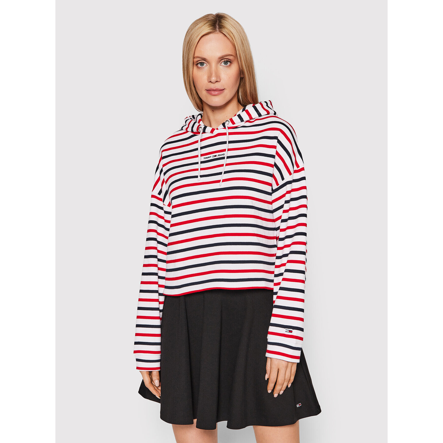 Tommy Jeans Pulóver Stripe Tiny Linear DW0DW12966 Színes Regular Fit - Pepit.hu