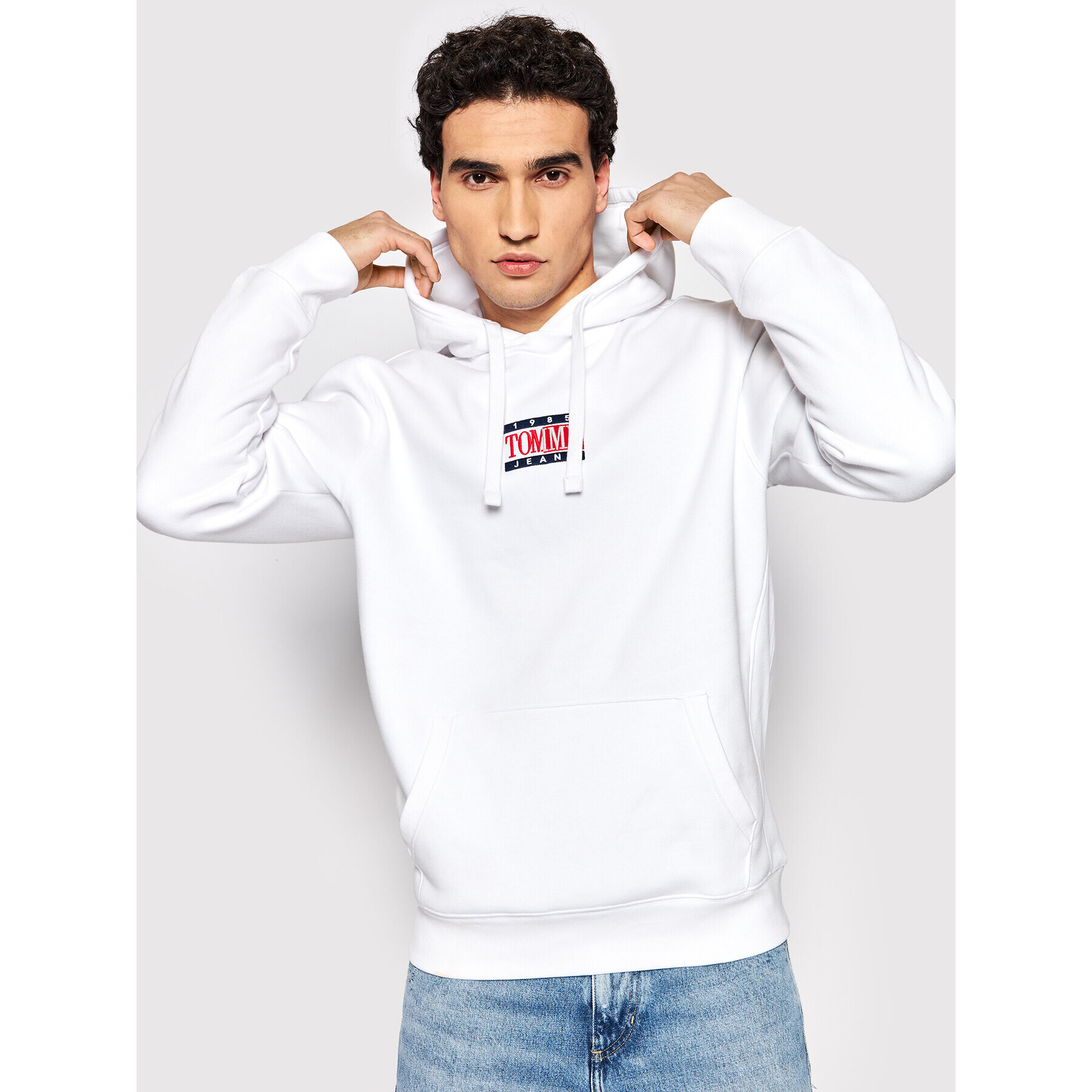 Tommy Jeans Pulóver Timekess DM0DM12372 Fehér Regular Fit - Pepit.hu