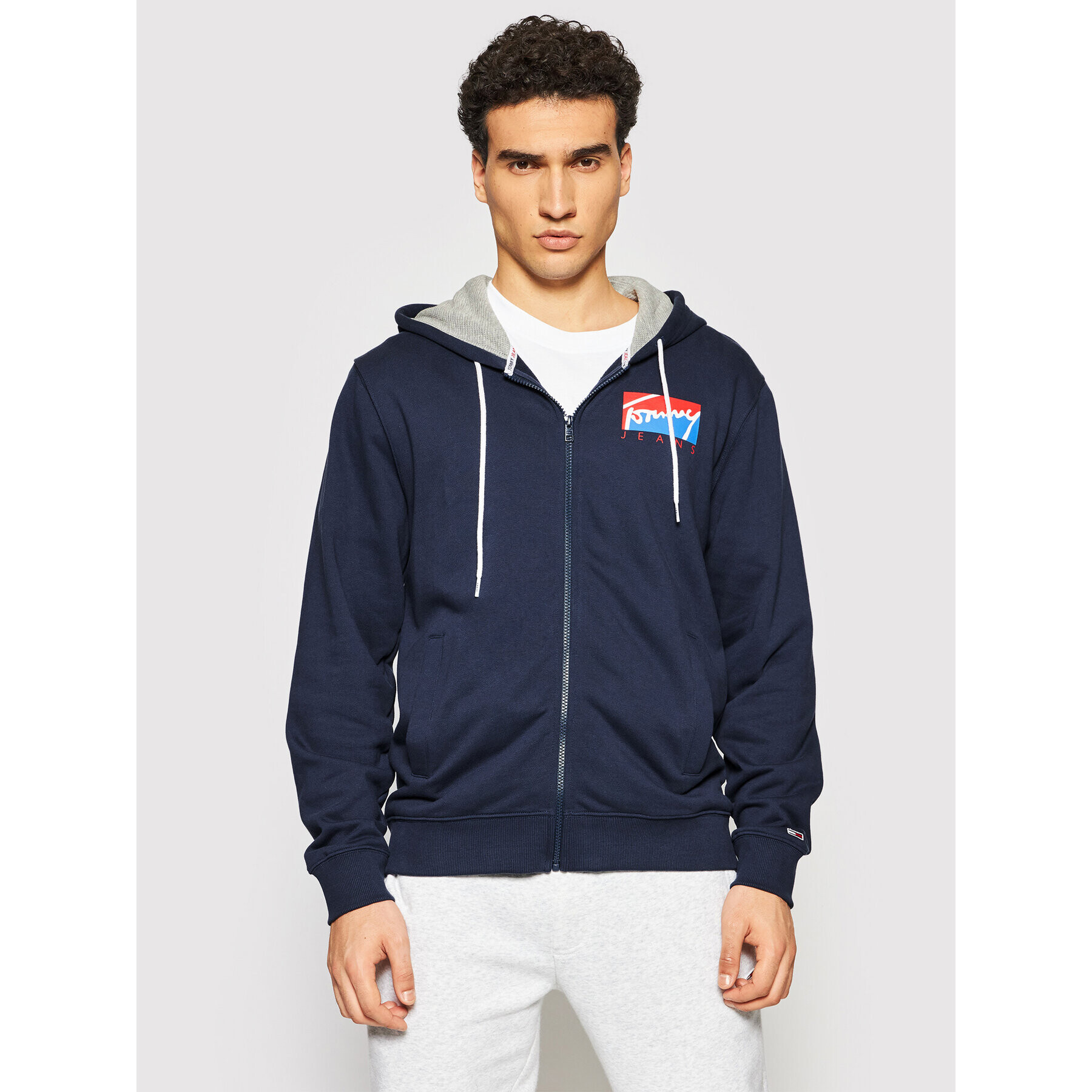 Tommy Jeans Pulóver Tjm Essential DM0DM10908 Sötétkék Regular Fit - Pepit.hu