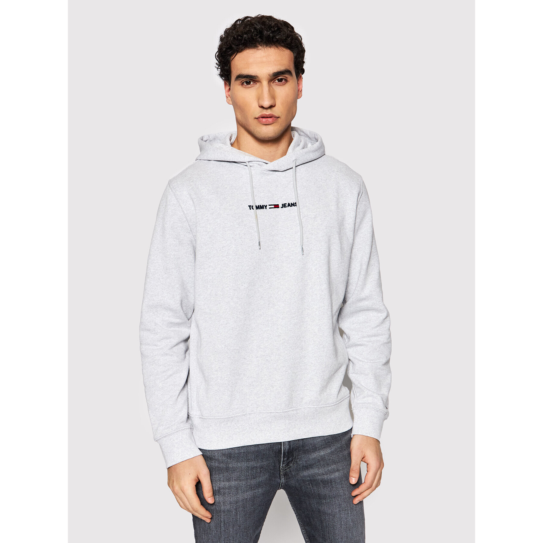 Tommy Jeans Pulóver Tjm Straight Logo DM0DM11632 Szürke Regular Fit - Pepit.hu