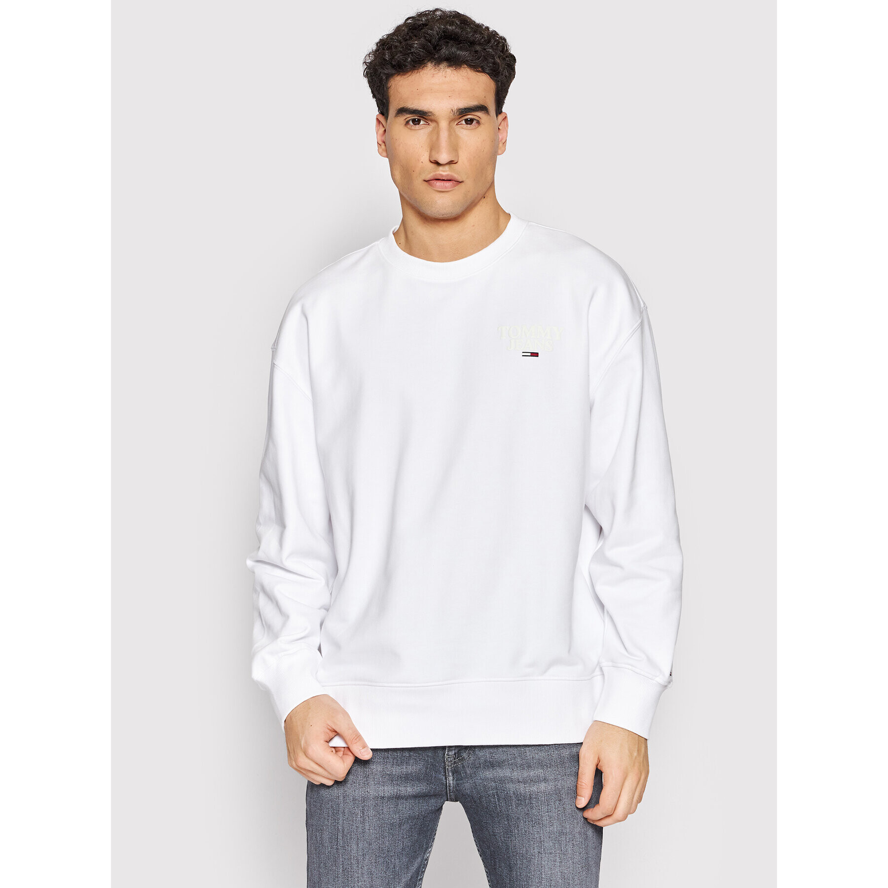 Tommy Jeans Pulóver Tjm Tonal Entry Graphic DM0DM12939 Fehér Regular Fit - Pepit.hu