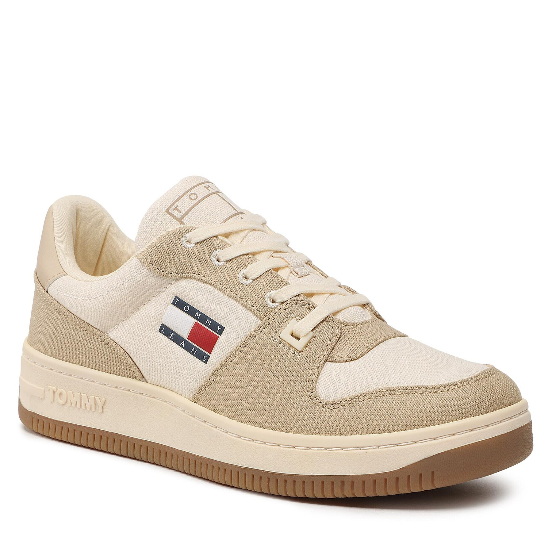 Tommy Jeans Sportcipő Basket Canvas EM0EM01163 Bézs - Pepit.hu