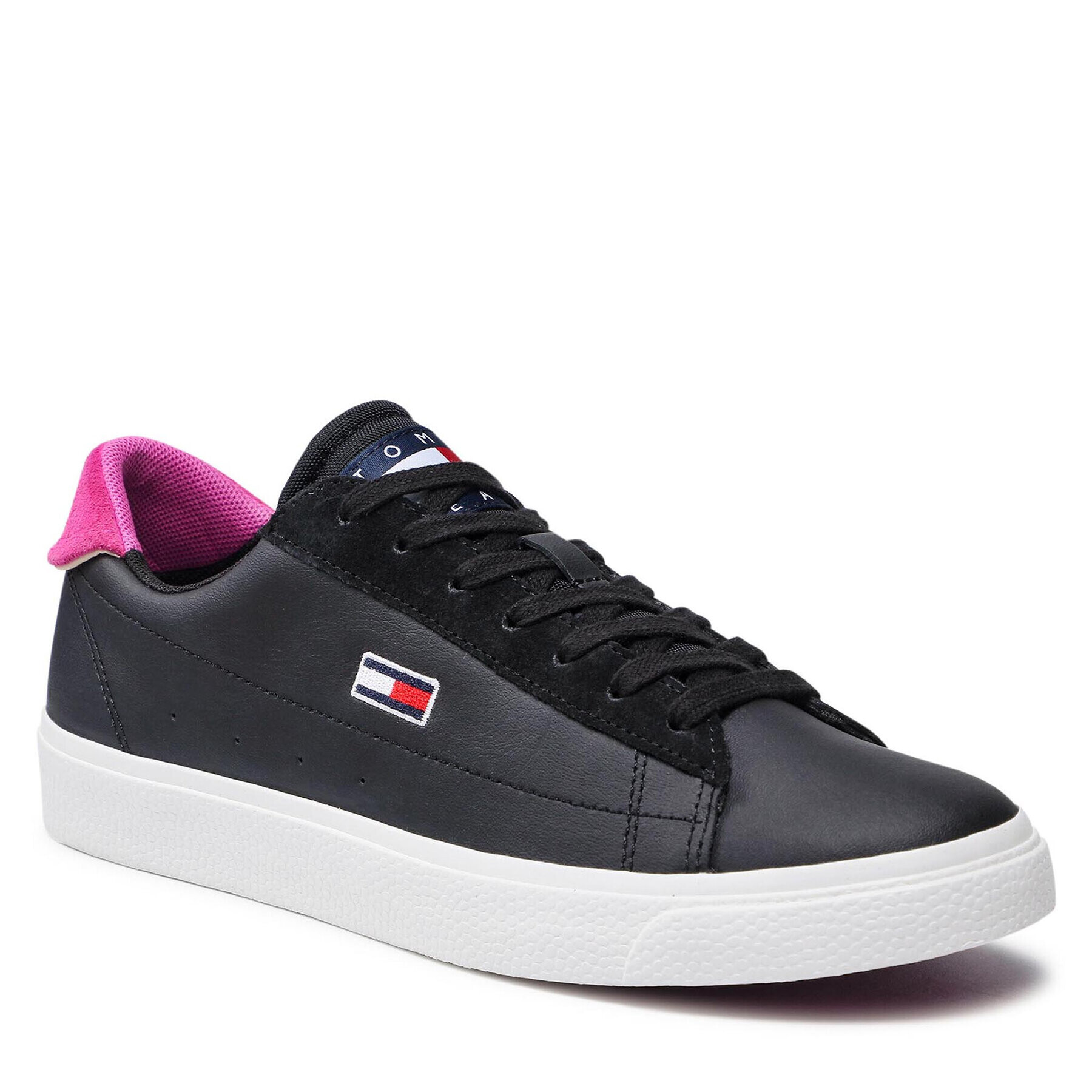 Tommy Jeans Sportcipő Leather Low Cut Vulc EN0EN01502 Fekete - Pepit.hu