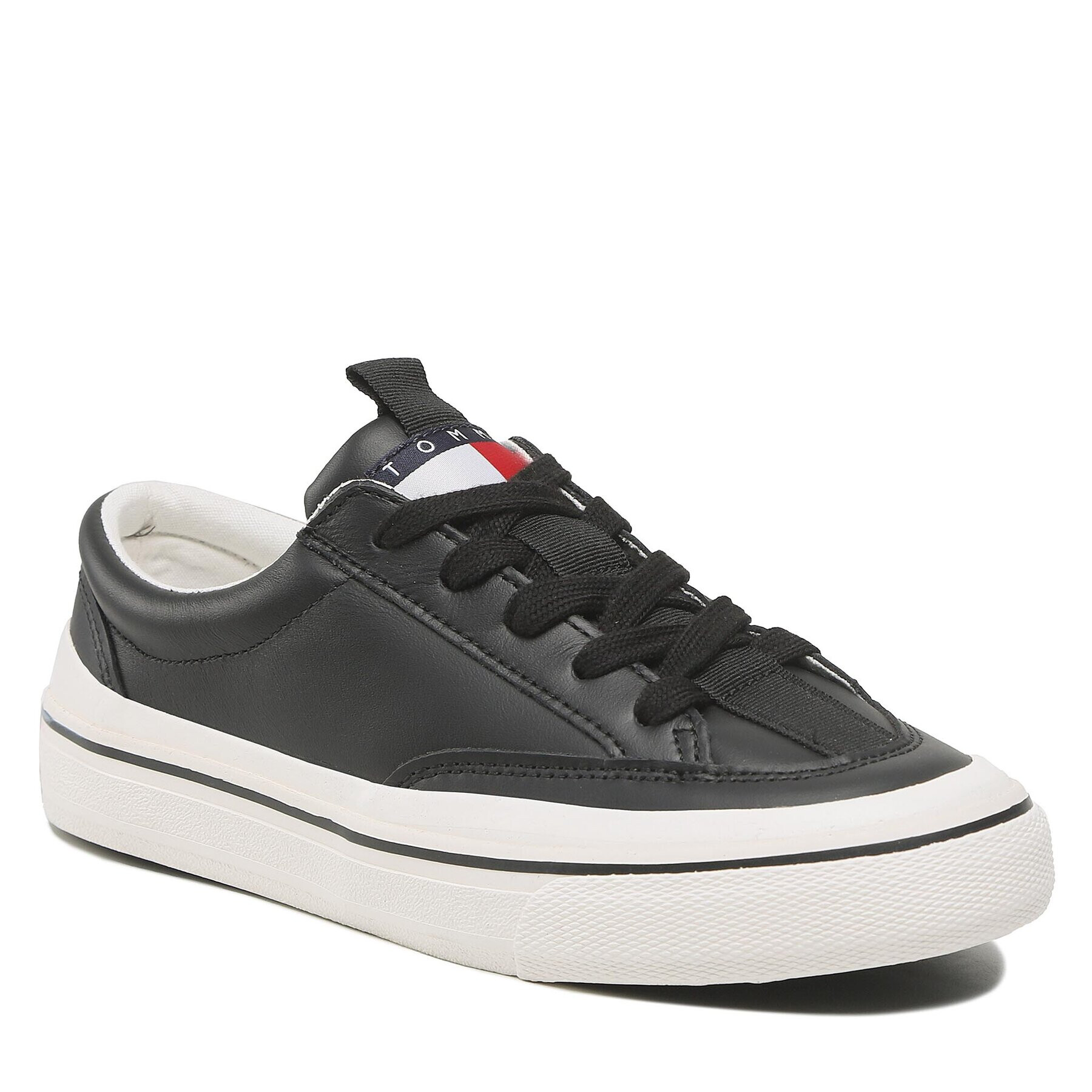 Tommy Jeans Sportcipő Leather Vulc Ess EN0EN01932 Fekete - Pepit.hu