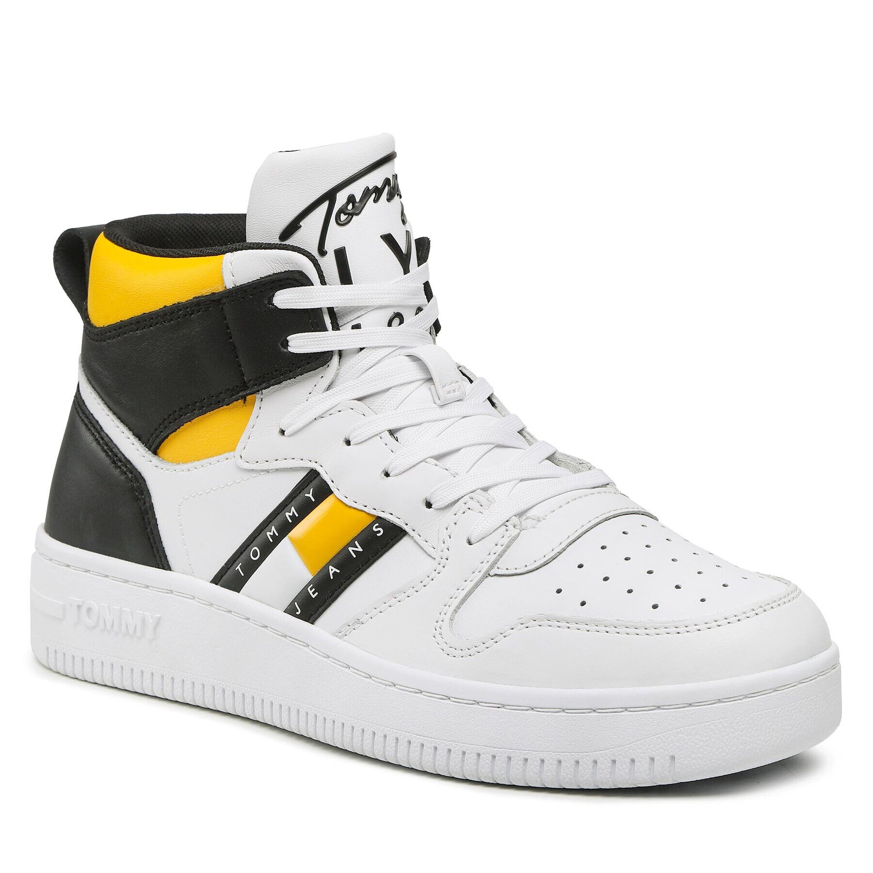 Tommy Jeans Sportcipő Retro Basket Mid Cut EM0EM01142 Fehér - Pepit.hu