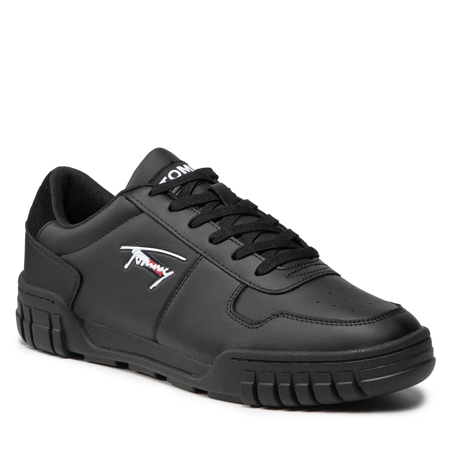 Tommy Jeans Sportcipő Retro Leather Cupsole Tjm EM0EM00808 Fekete - Pepit.hu