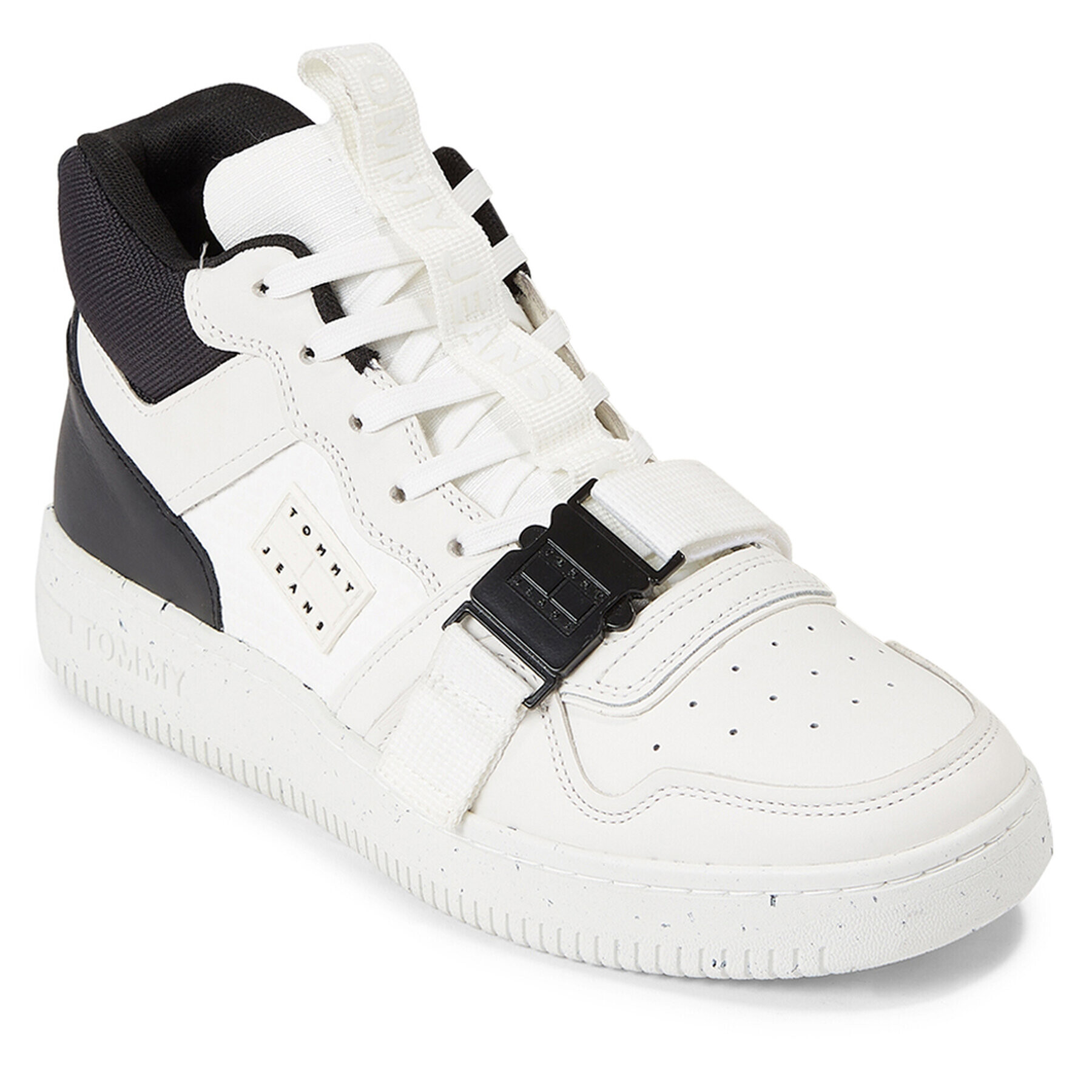 Tommy Jeans Sportcipők Tjm Basket Leather Buckle Mid EM0EM01288 Fehér - Pepit.hu