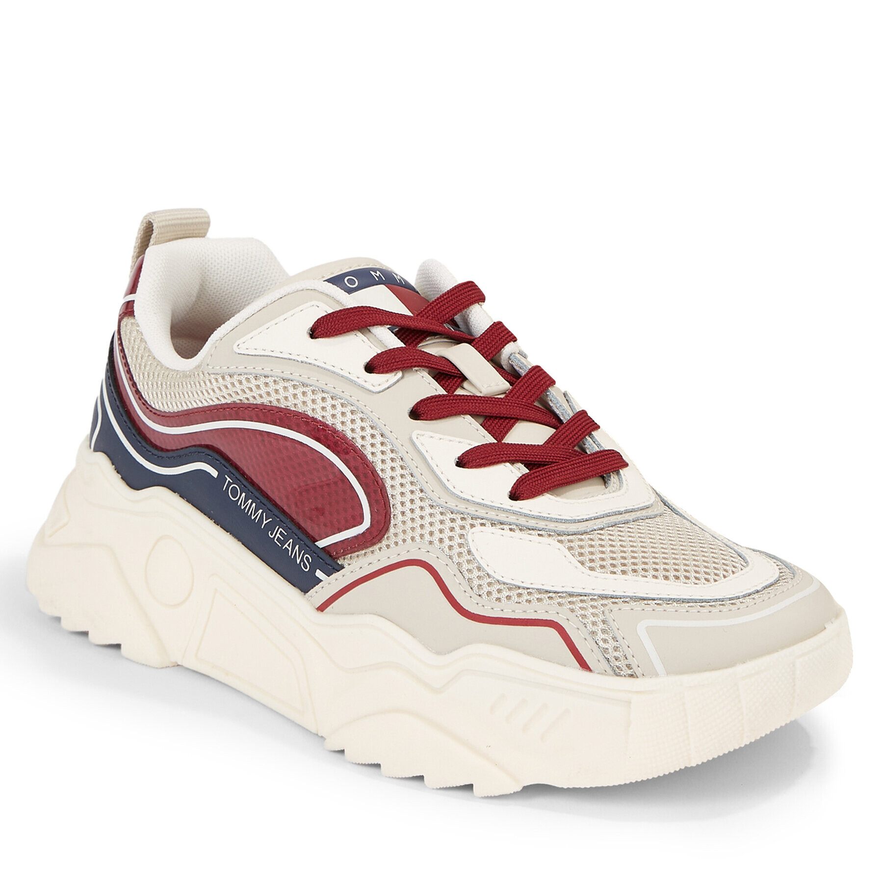 Tommy Jeans Sportcipő Tjw Chunky Runner Monocolor Lc EN0EN02263 Piros - Pepit.hu