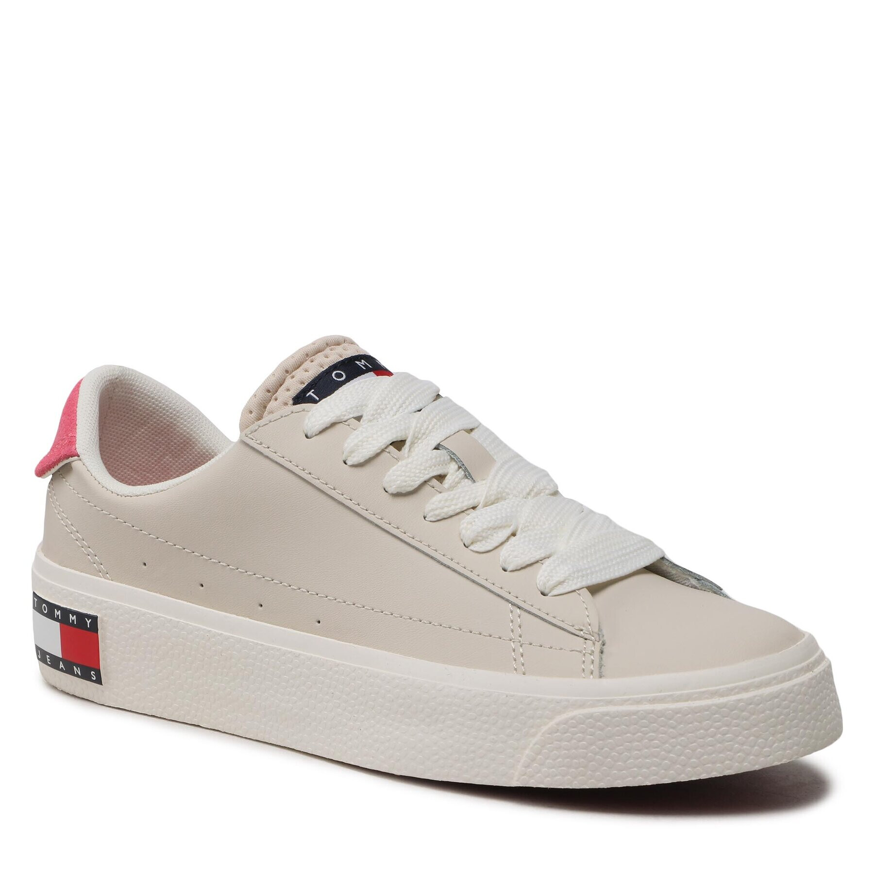 Tommy Jeans Sportcipő Vulcanized Leather EN0EN02030 Bézs - Pepit.hu