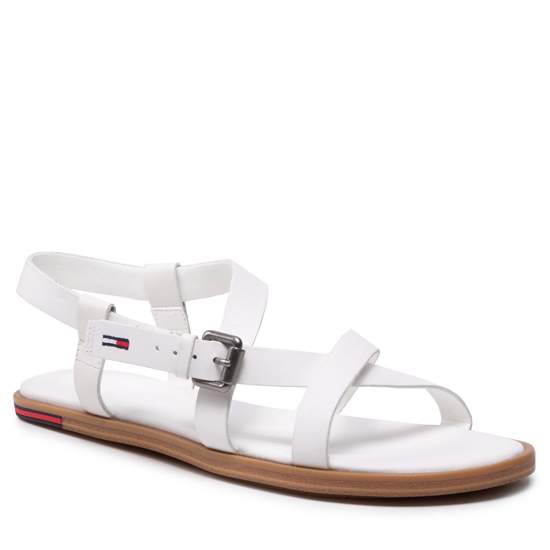 Tommy Jeans Szandál Leather Sandal EN0EN01809 Fehér - Pepit.hu