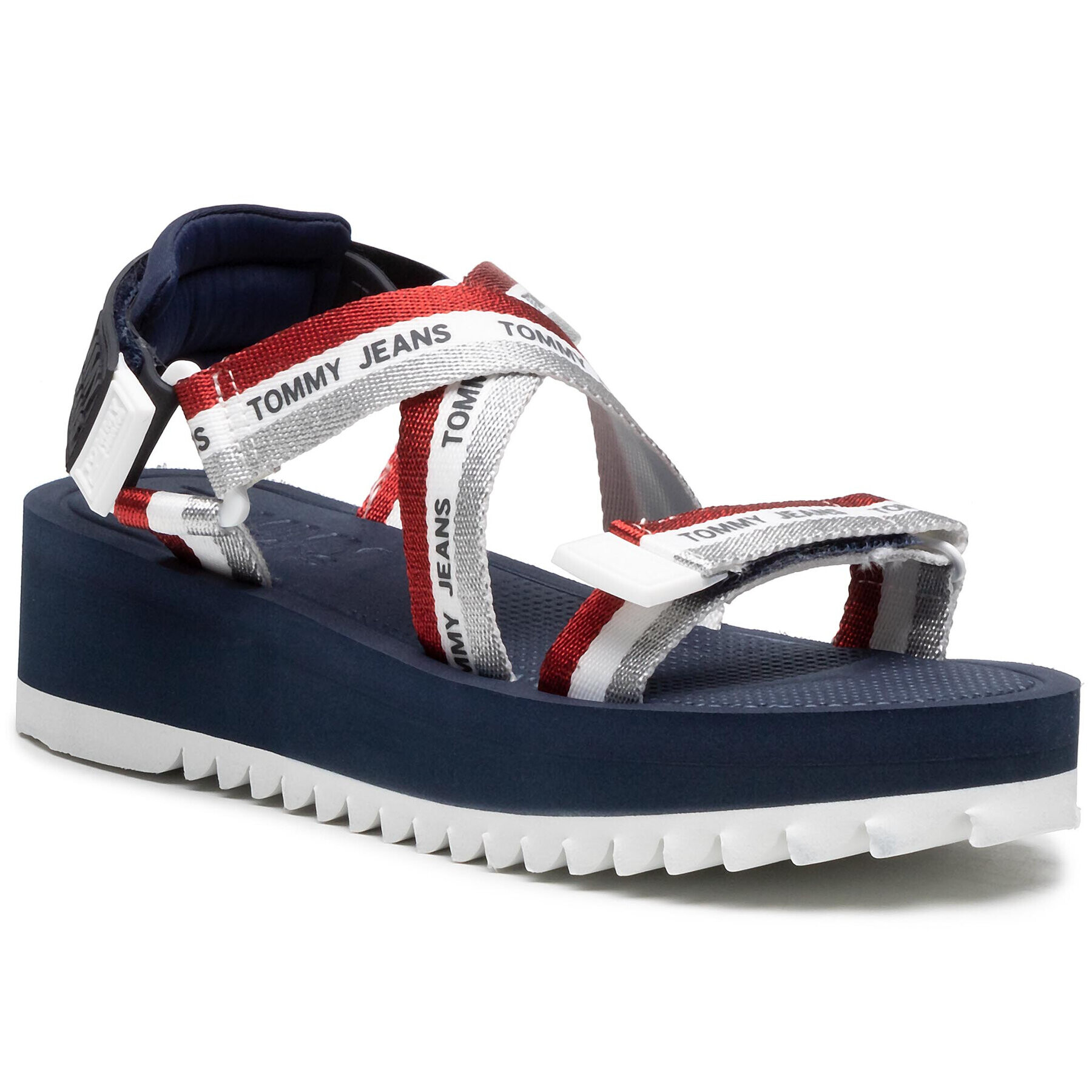 Tommy Jeans Szandál Lurex Webbing Strappy Sandal EN0EN01325 Színes - Pepit.hu