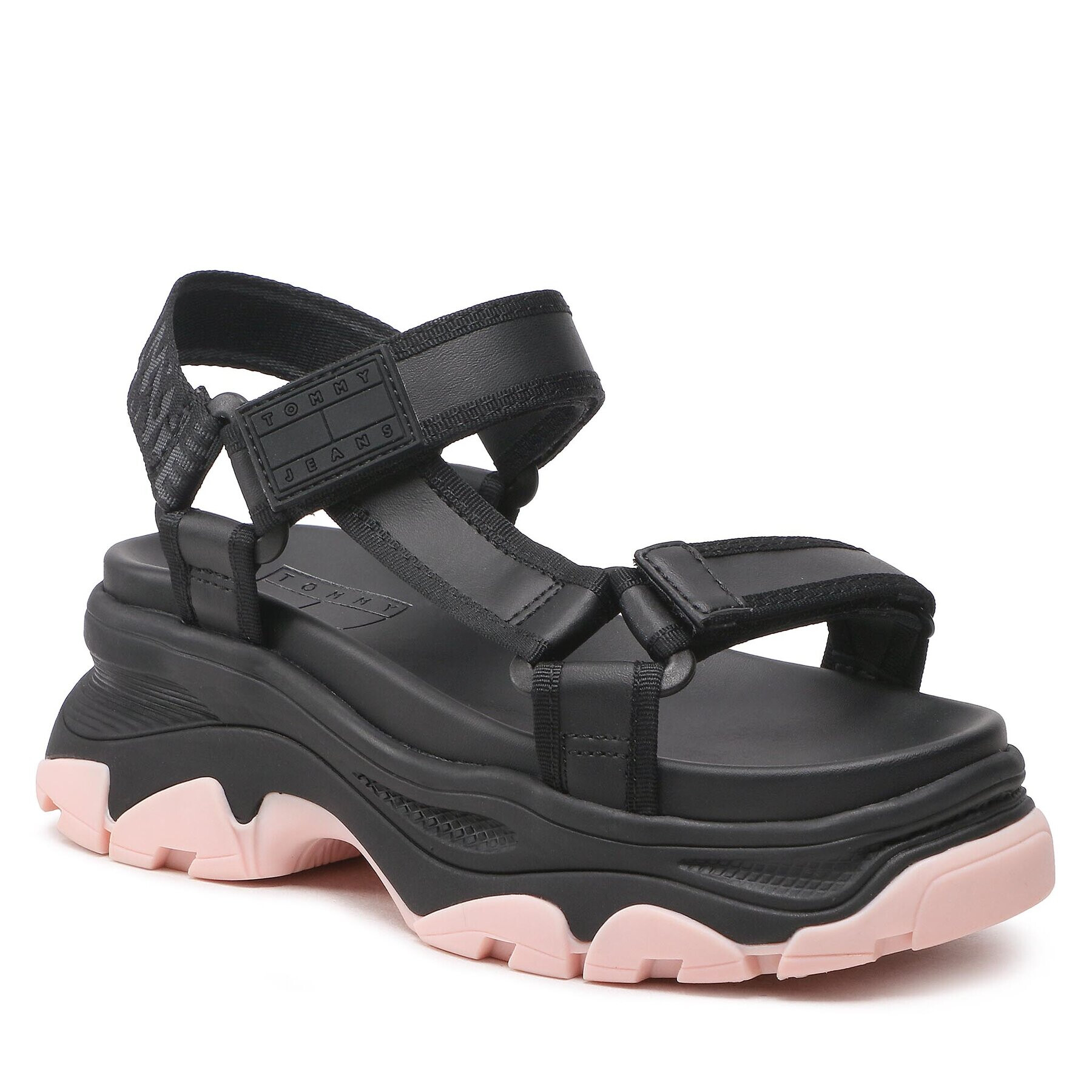 Tommy Jeans Szandál Webbing Hyrbid Sandal EN0EN02074 Fekete - Pepit.hu