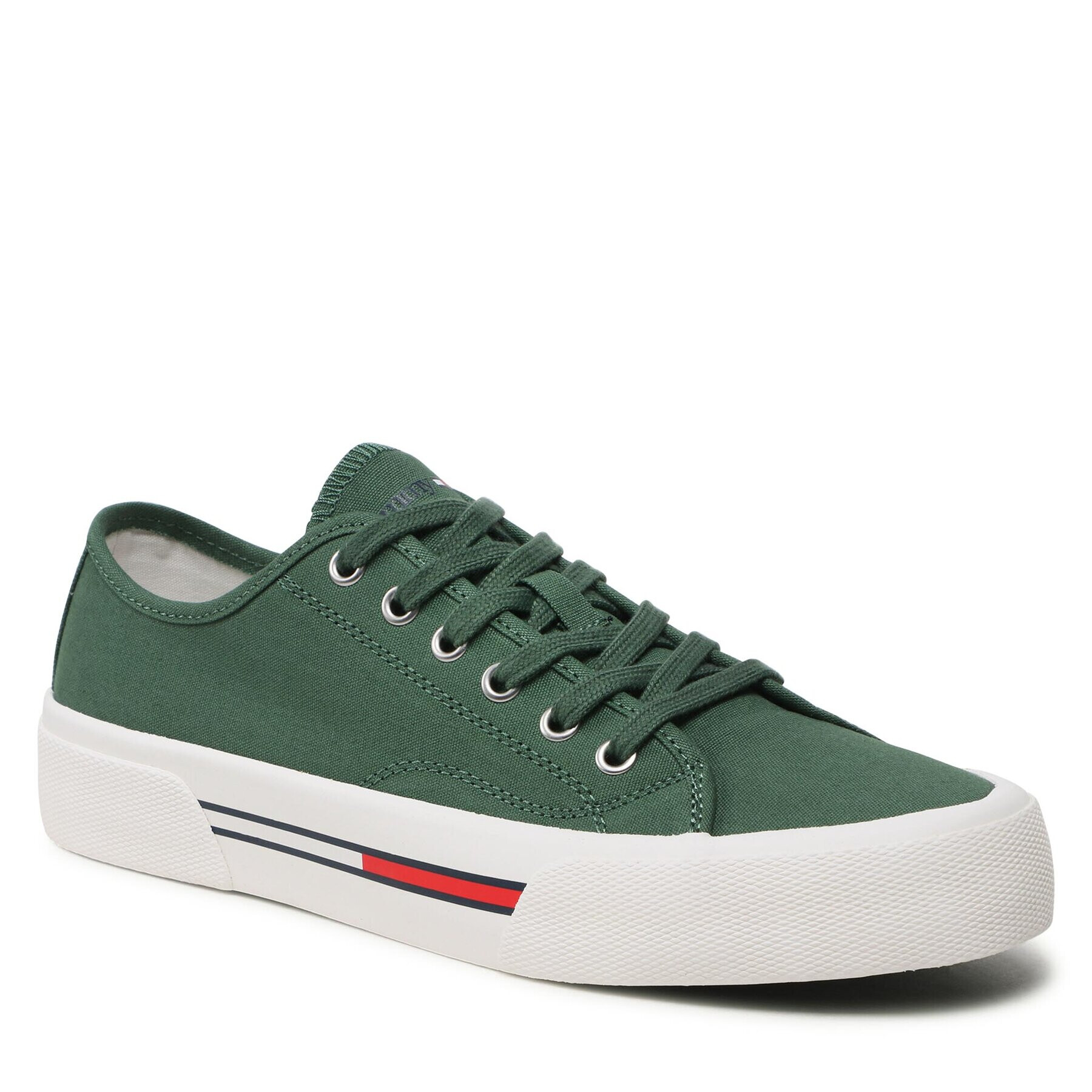 Tommy Jeans Teniszcipő Canvas Sneaker EM0EM01299 Zöld - Pepit.hu