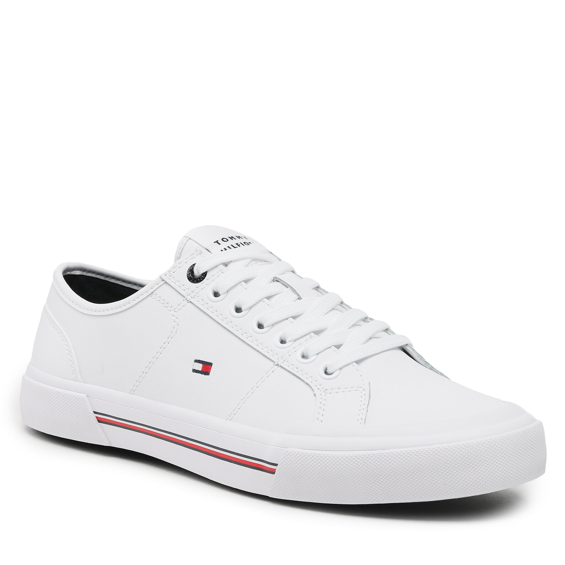 Tommy Hilfiger Teniszcipő Core Corporate Vulc Leather FM0FM04561 Fehér - Pepit.hu