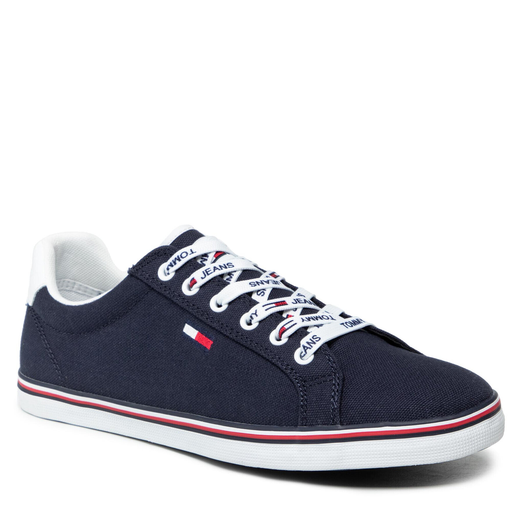 Tommy Jeans Teniszcipő Essential Lace Up Sneaker EN0EN00786 Sötétkék - Pepit.hu