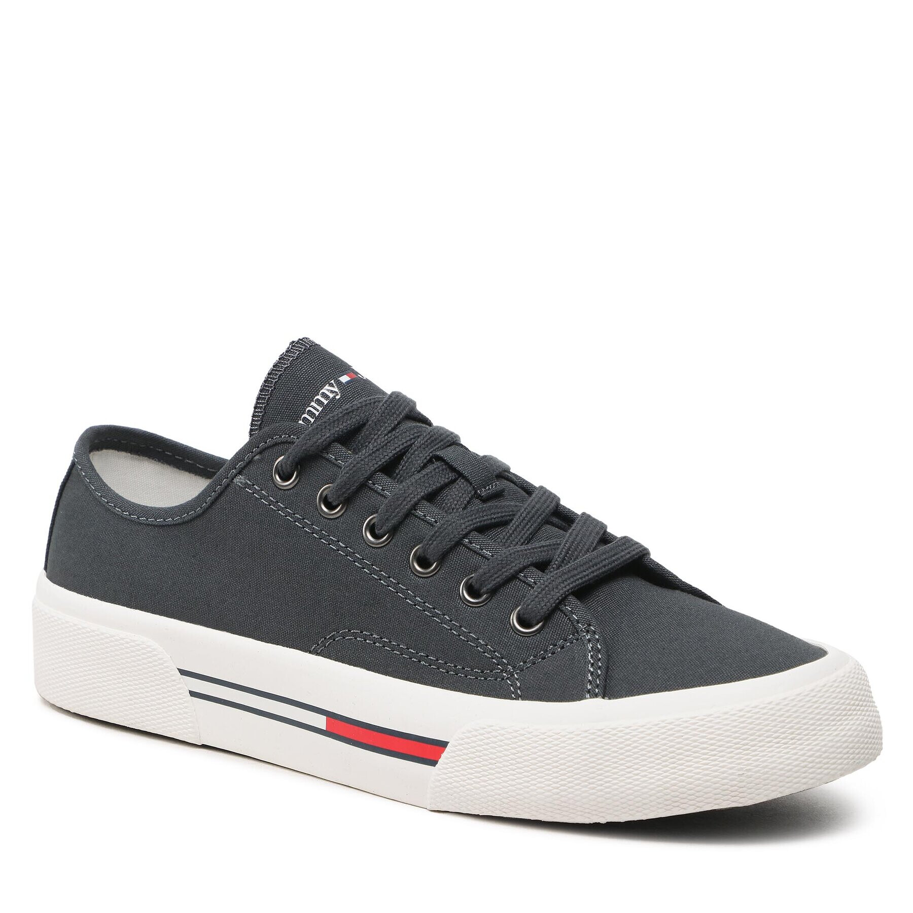 Tommy Jeans Teniszcipő Lace Up Canvas Color EM0EM01155 Szürke - Pepit.hu