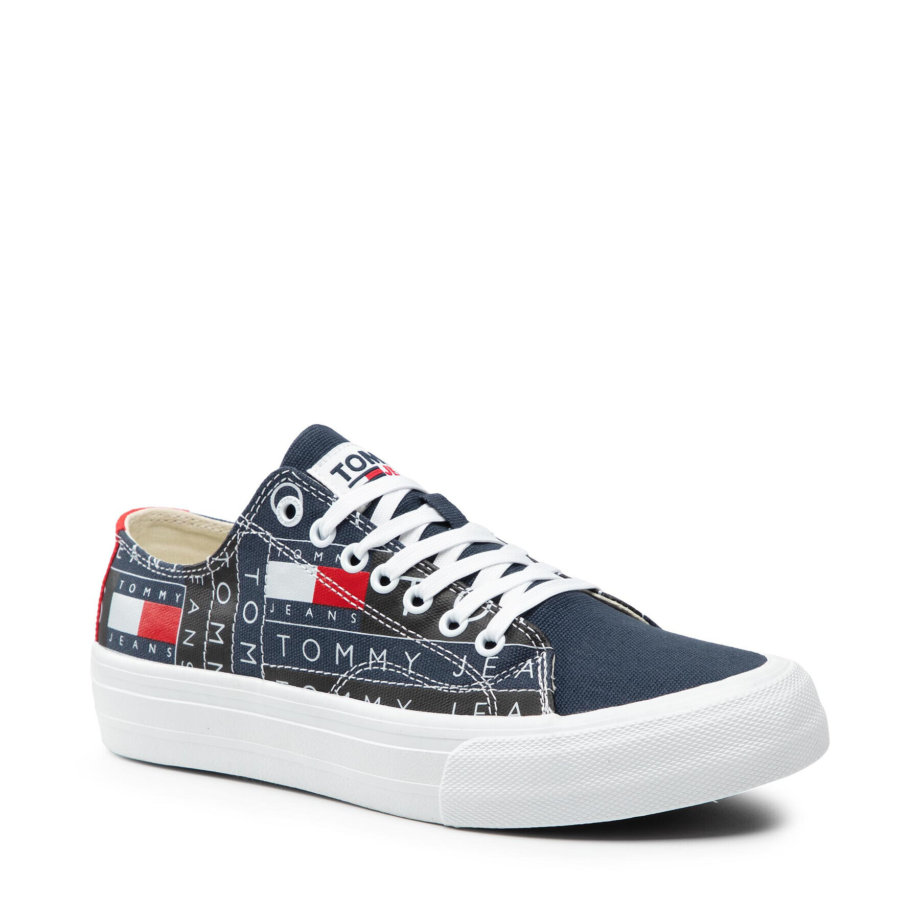 Tommy Jeans Teniszcipő Long Lace Up Print Tjm EM0EM00716 Sötétkék - Pepit.hu