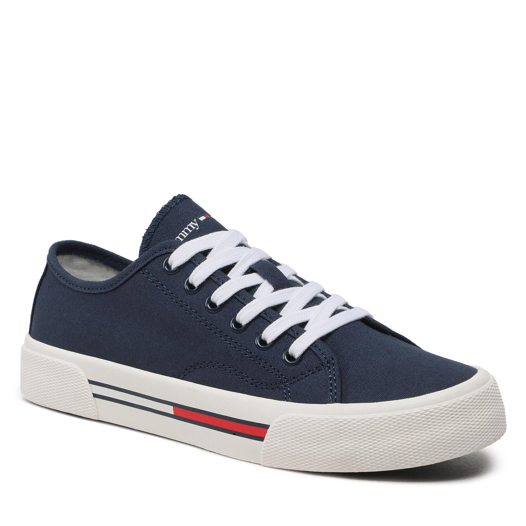 Tommy Jeans Teniszcipő Low Cut Wmns Canvas EN0EN02085 Sötétkék - Pepit.hu