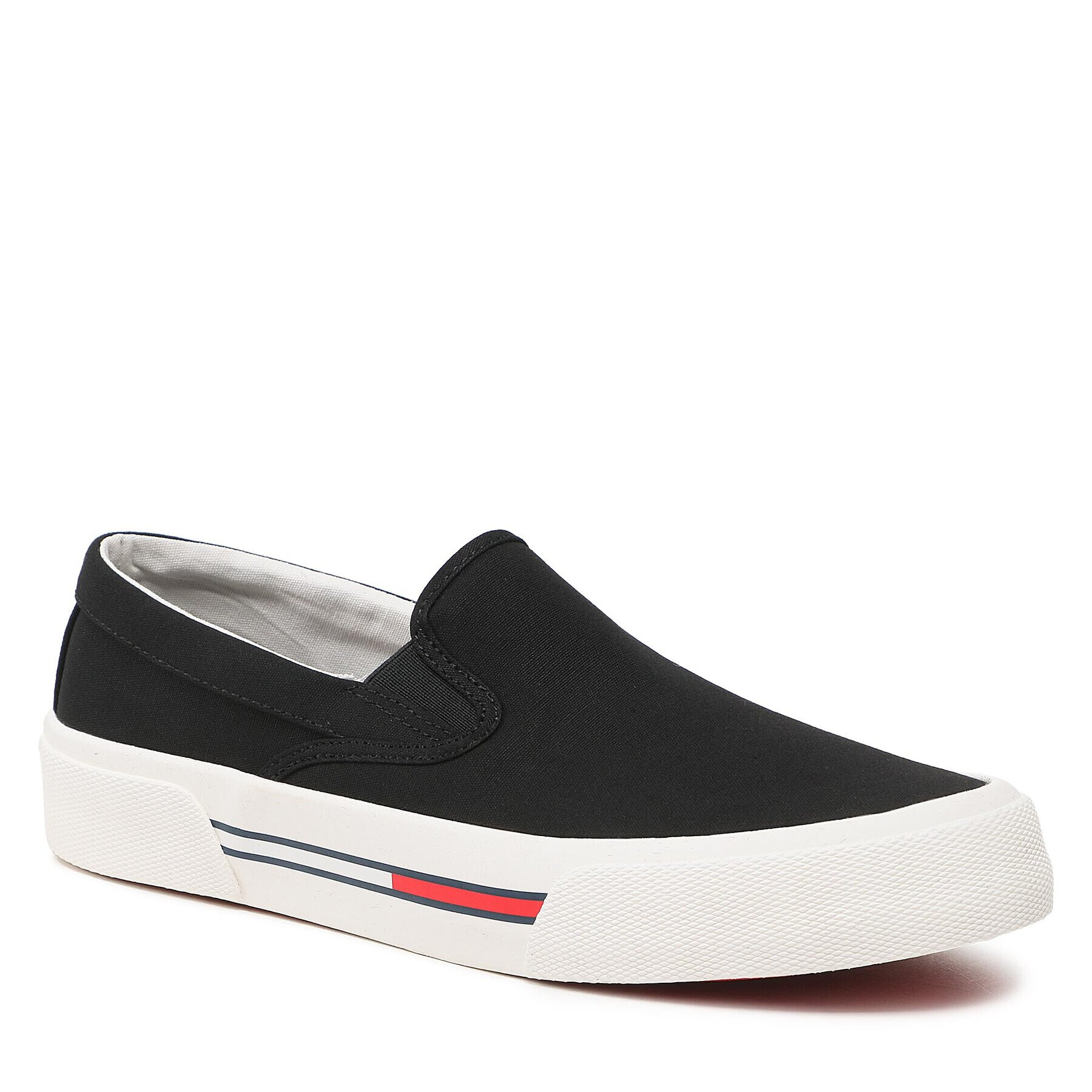 Tommy Jeans Teniszcipő Slip On Canvas Color EM0EM01156 Fekete - Pepit.hu