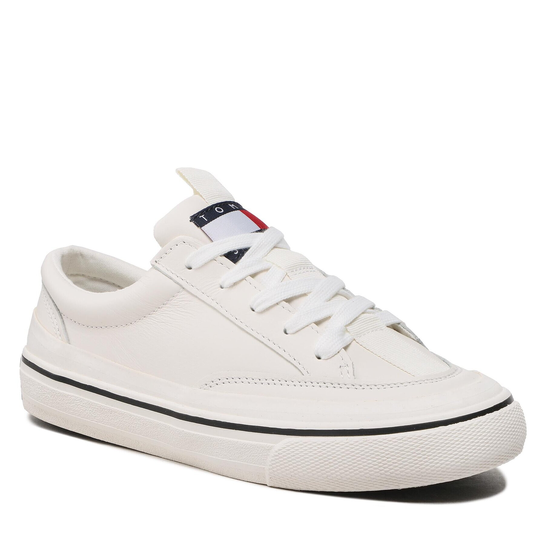 Tommy Jeans Tornacipő Leather Vulc Ess EN0EN01932 Bézs - Pepit.hu