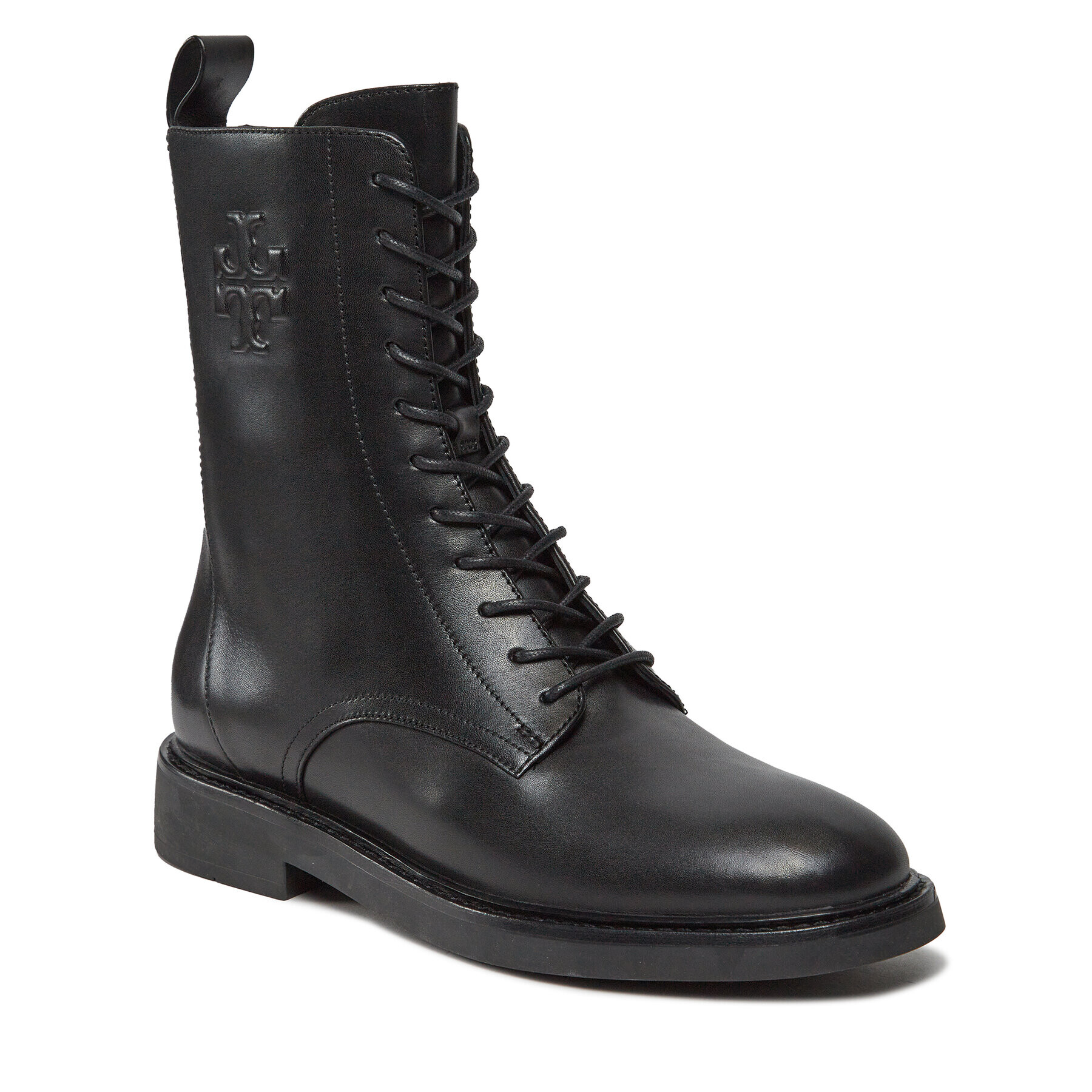 Tory Burch Bokacsizma Double T Combat Boot 154336 Fekete - Pepit.hu