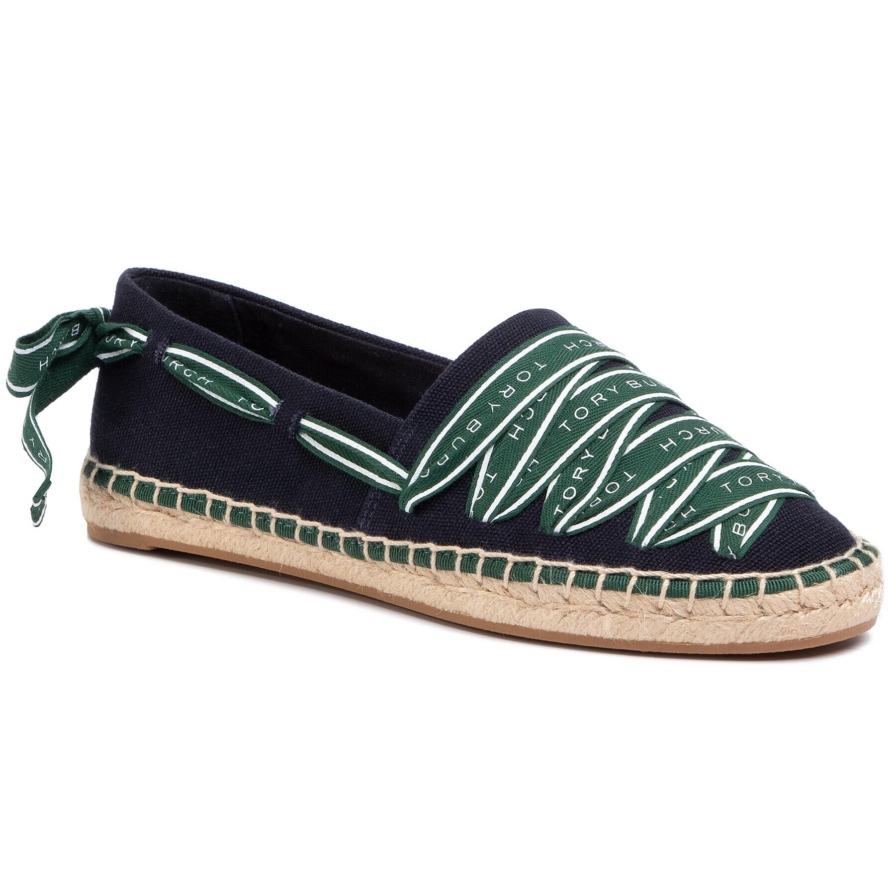 Tory Burch Espadrilles Logo Grosgrain Espadrille 61318 Sötétkék - Pepit.hu