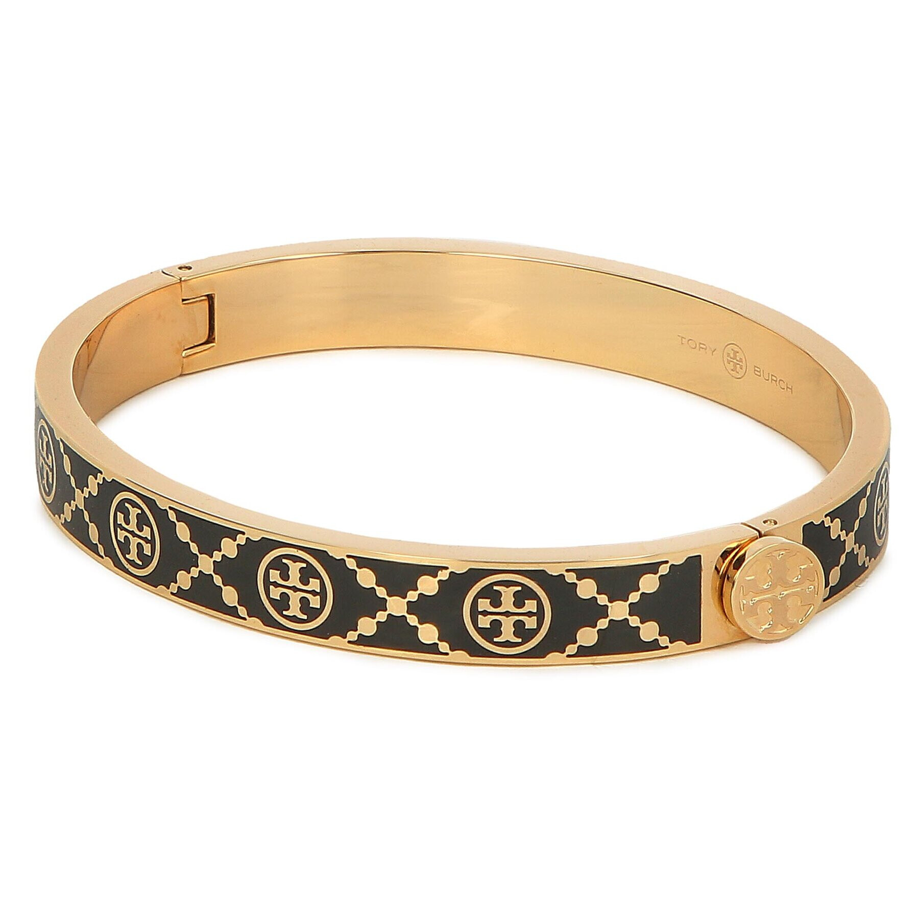 Tory Burch Karkötő T Monogram Hinge Bracelet 150568 Fekete - Pepit.hu