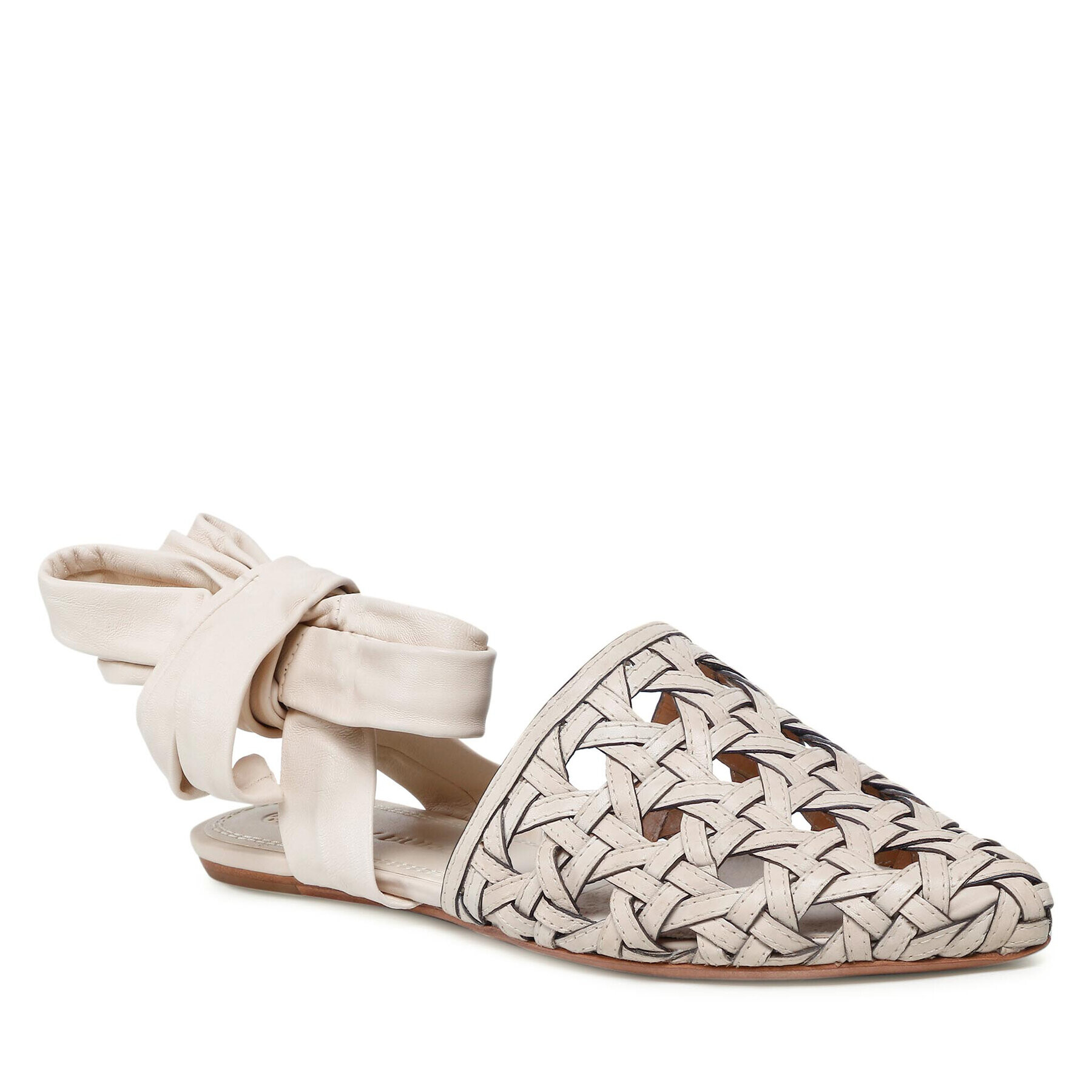 Tory Burch Szandál Basketweave Wrap Flat 85255 Bézs - Pepit.hu