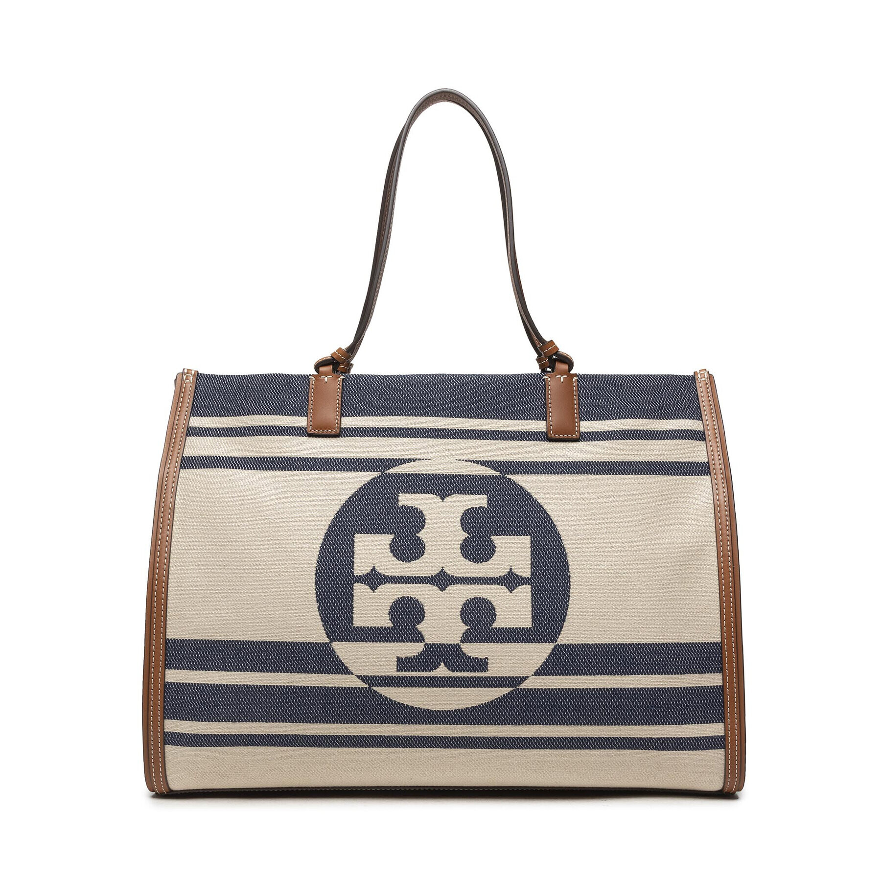 Tory Burch Táska Ella Jacquard Stripe Tote 88083 Bézs - Pepit.hu