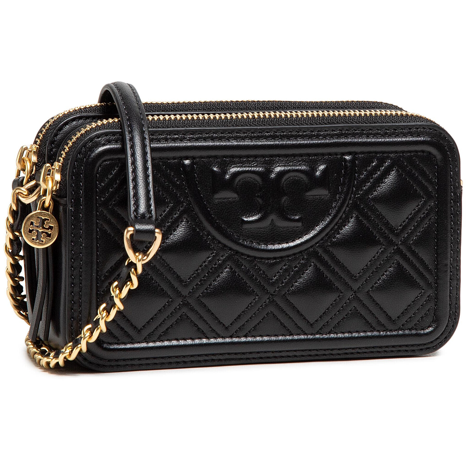 Tory Burch Táska Fleming Double Zip Mini Bag 79403-001 Fekete - Pepit.hu