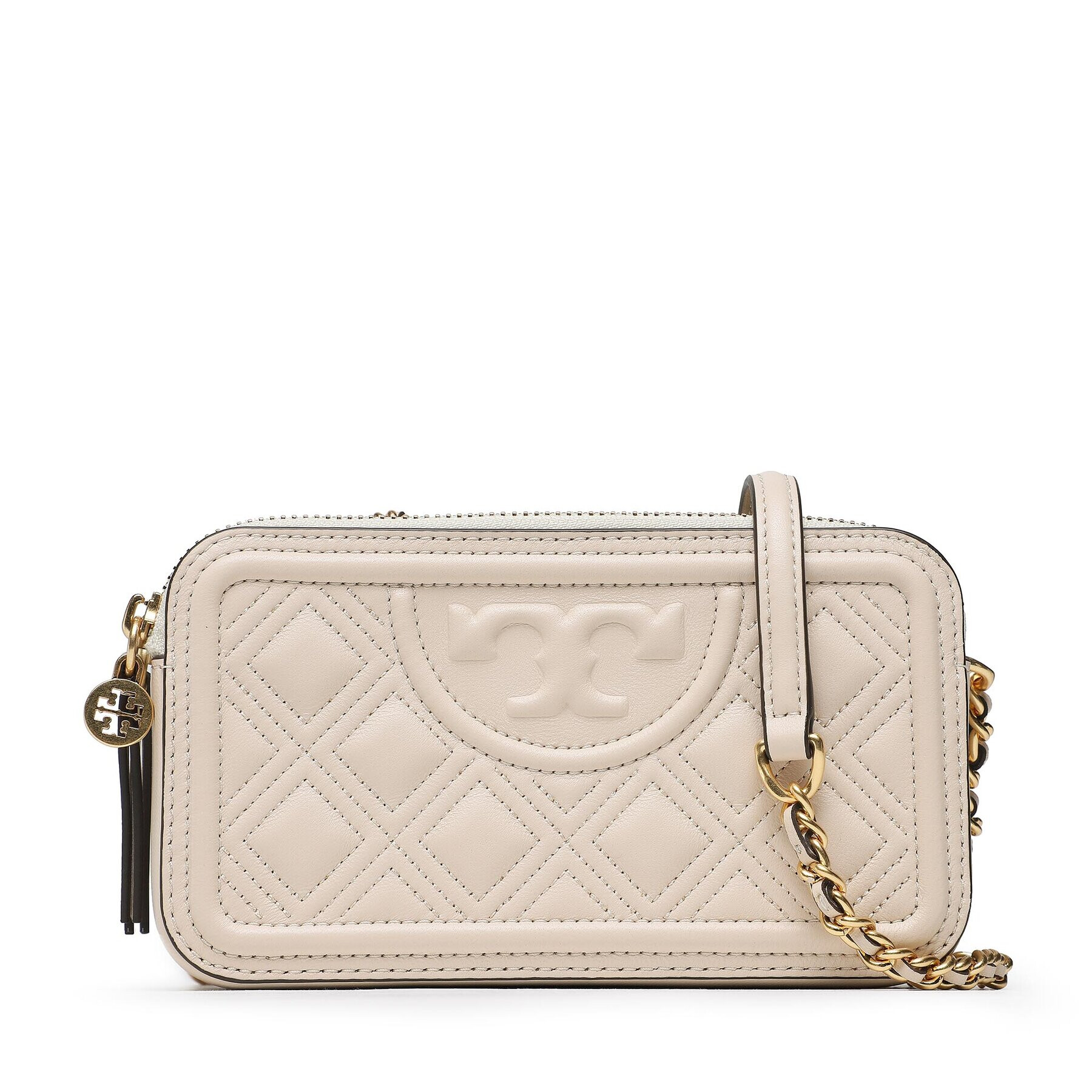 Tory Burch Táska Fleming Double-Zip Mini Bag 79403 Bézs - Pepit.hu