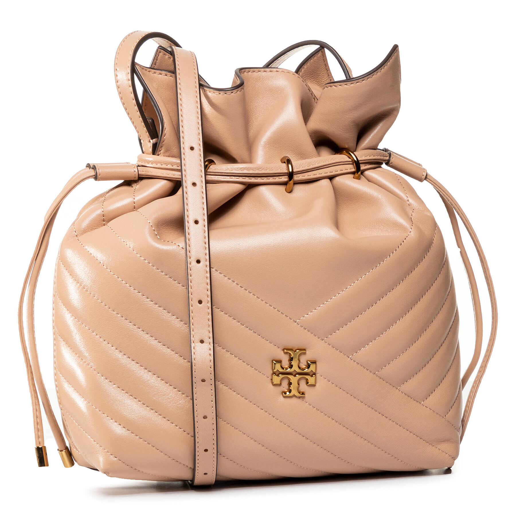 Tory Burch Táska Kira Chevron Bucket 64432 Bézs - Pepit.hu