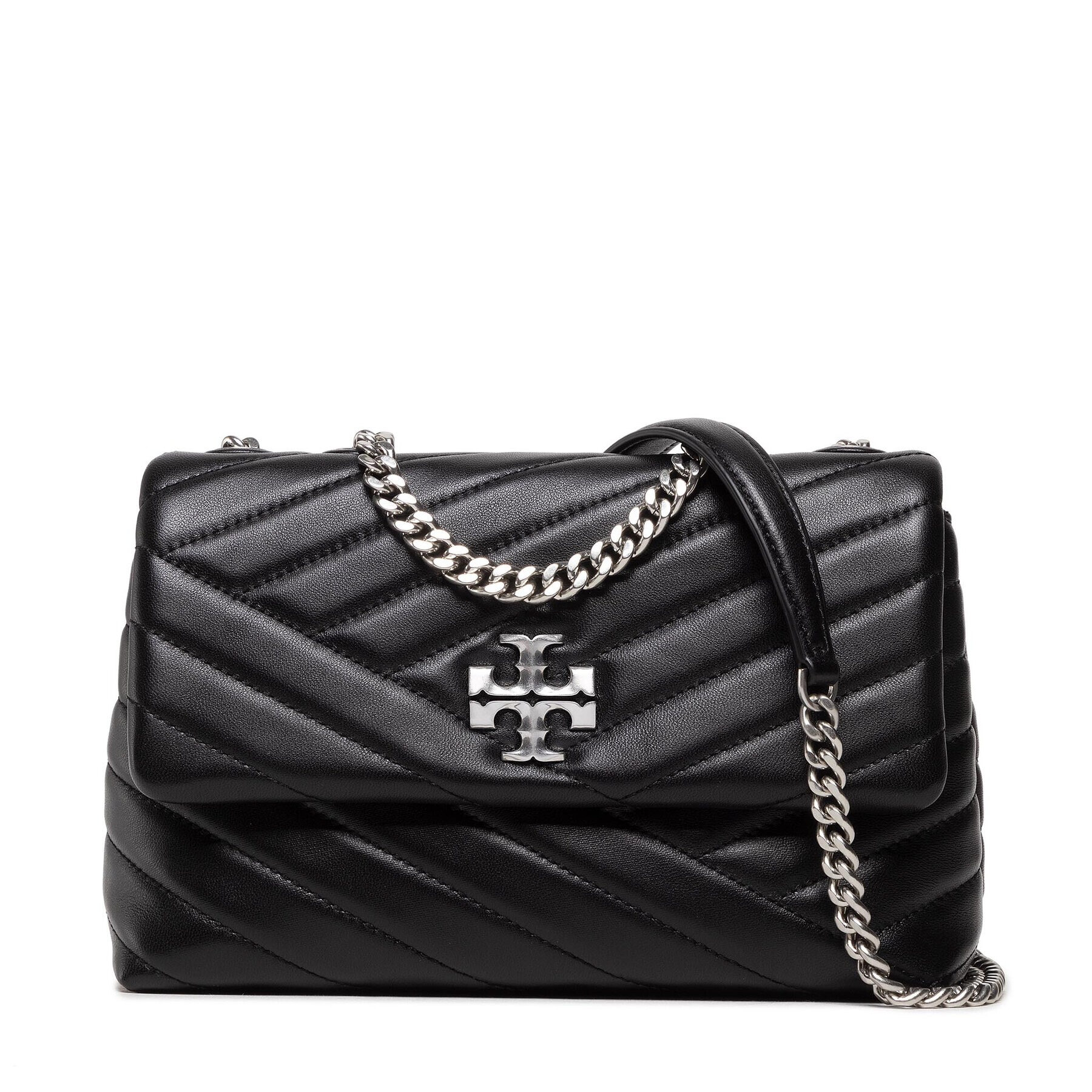 Tory Burch Táska Kira Chevron Small Convertible Shoulder Bag 90452 Fekete - Pepit.hu