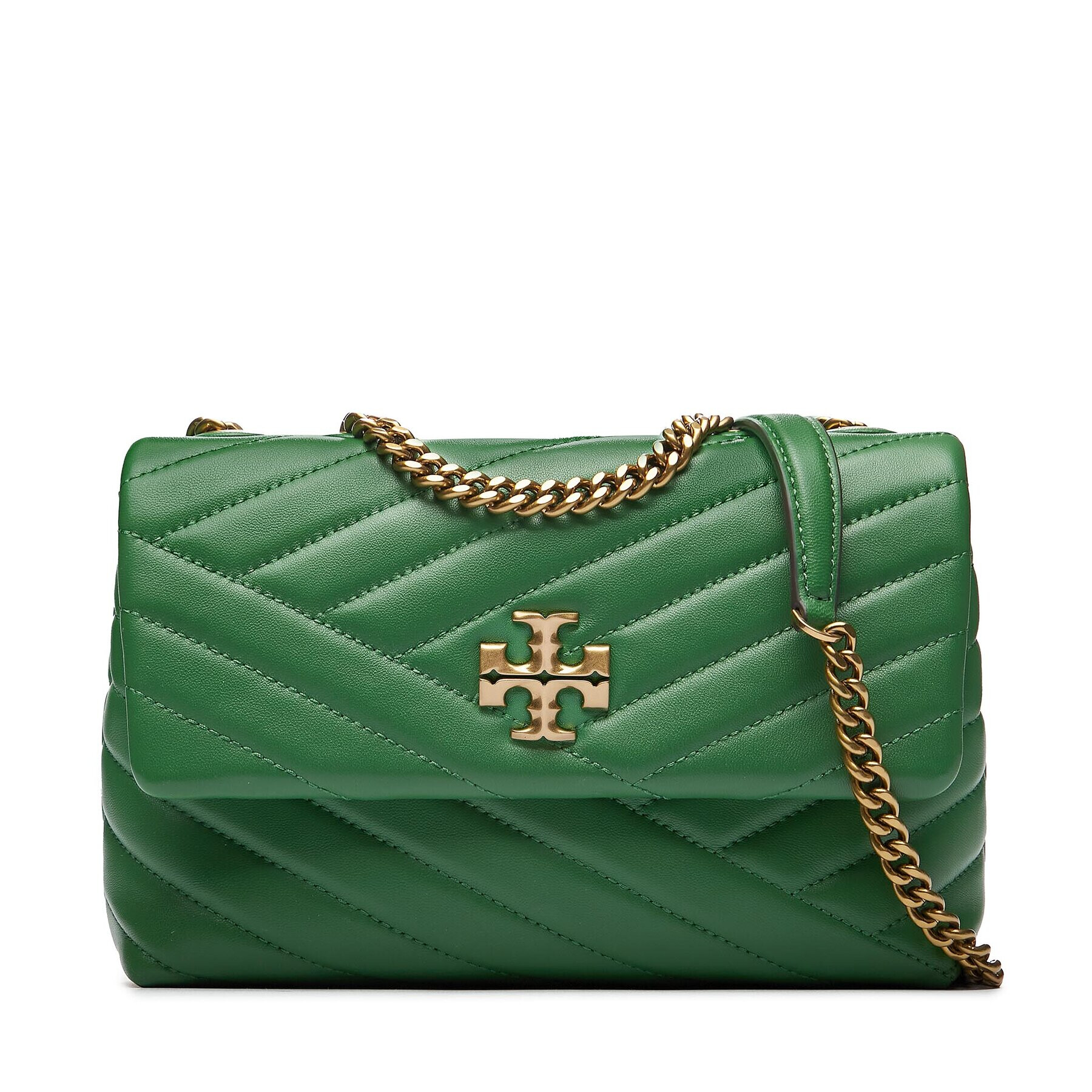 Tory Burch Táska Kira Chevron Small Convertible Shoulder Bag 90452 Zöld - Pepit.hu