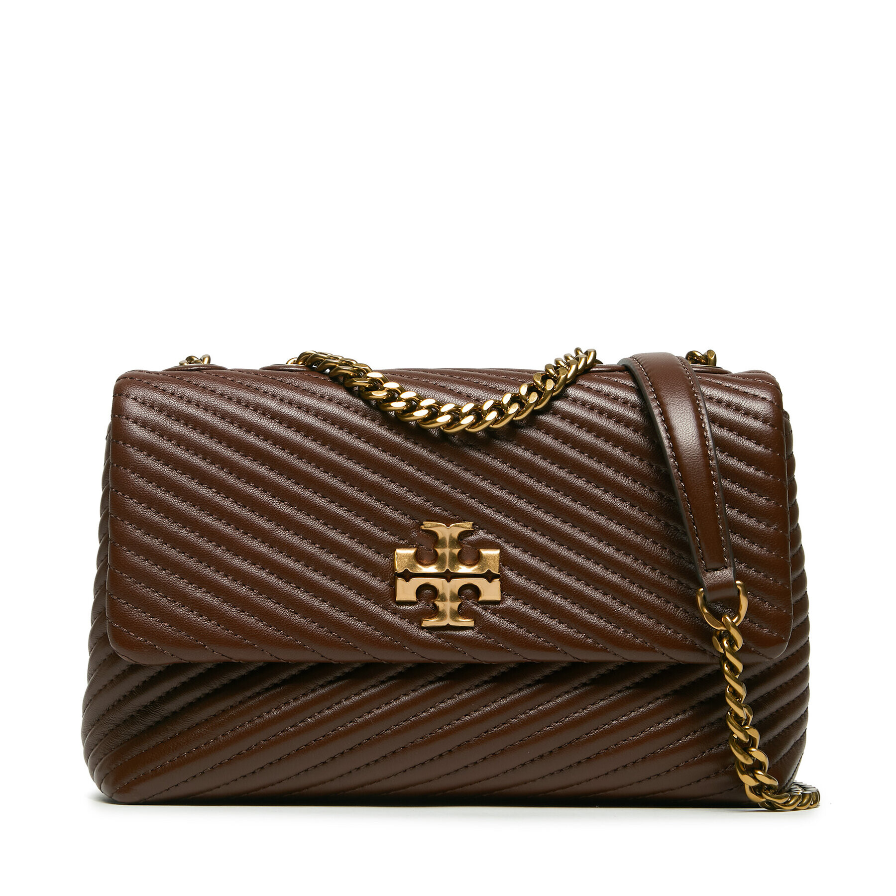 Tory Burch Táska Kira Moto Quilt Small Convertible 152345 Barna - Pepit.hu