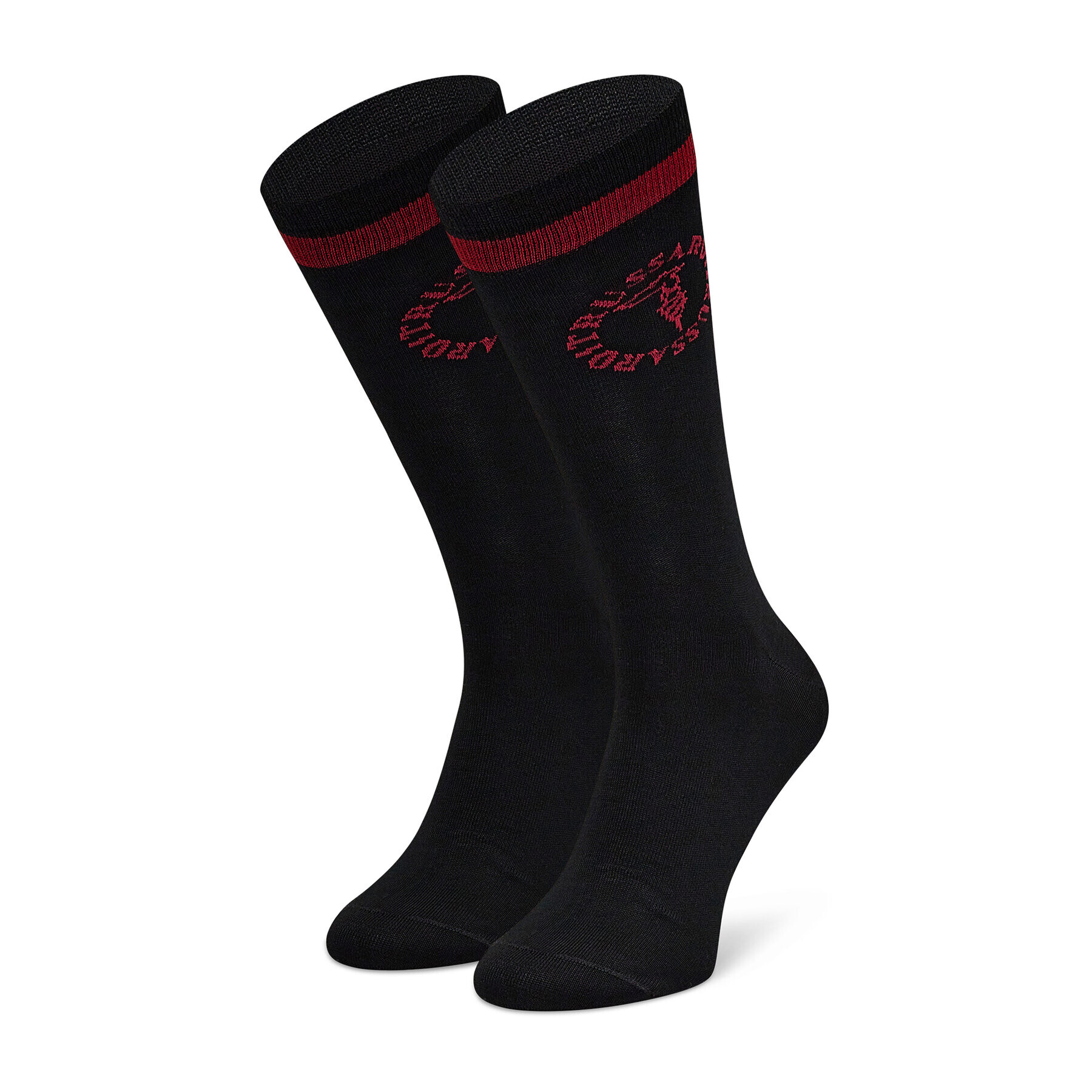 Trussardi Hosszú férfi zokni Crew Socks Logo Round 57Z00259 Fekete - Pepit.hu