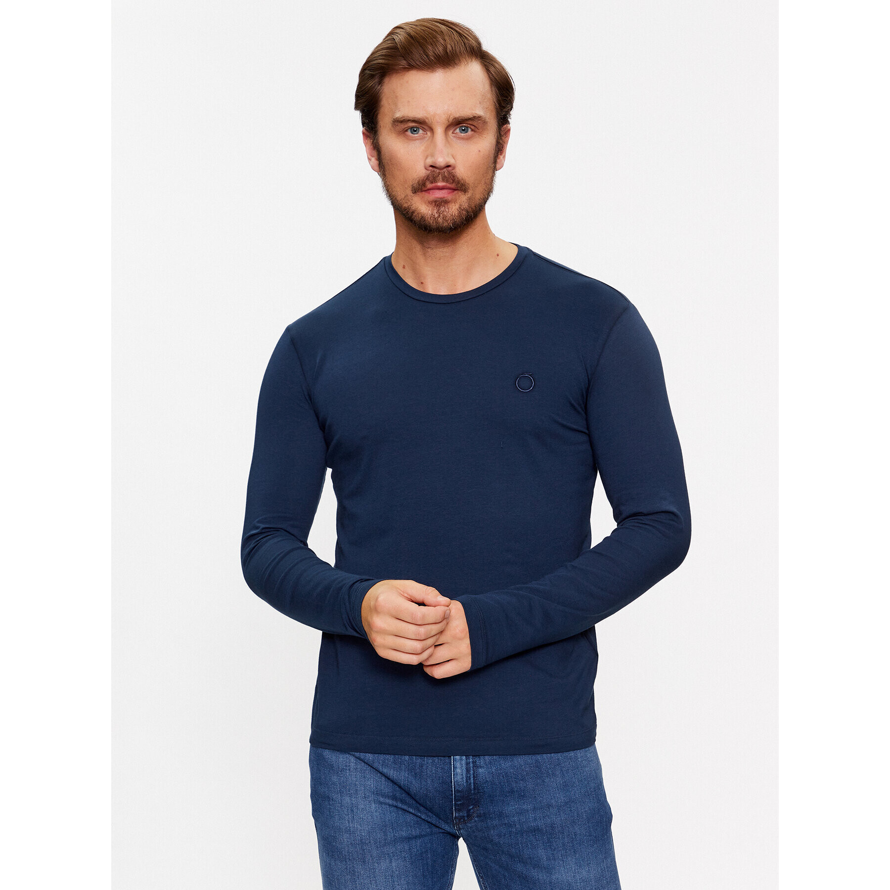 Trussardi Hosszú ujjú 52T00763 Sötétkék Regular Fit - Pepit.hu