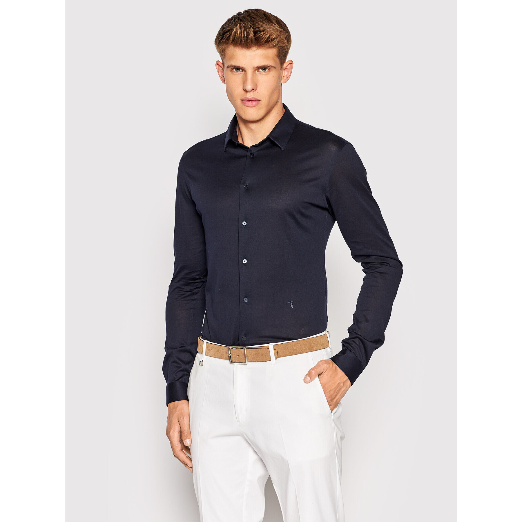 Trussardi Ing Mercerized 52C00281 Sötétkék Slim Fit - Pepit.hu