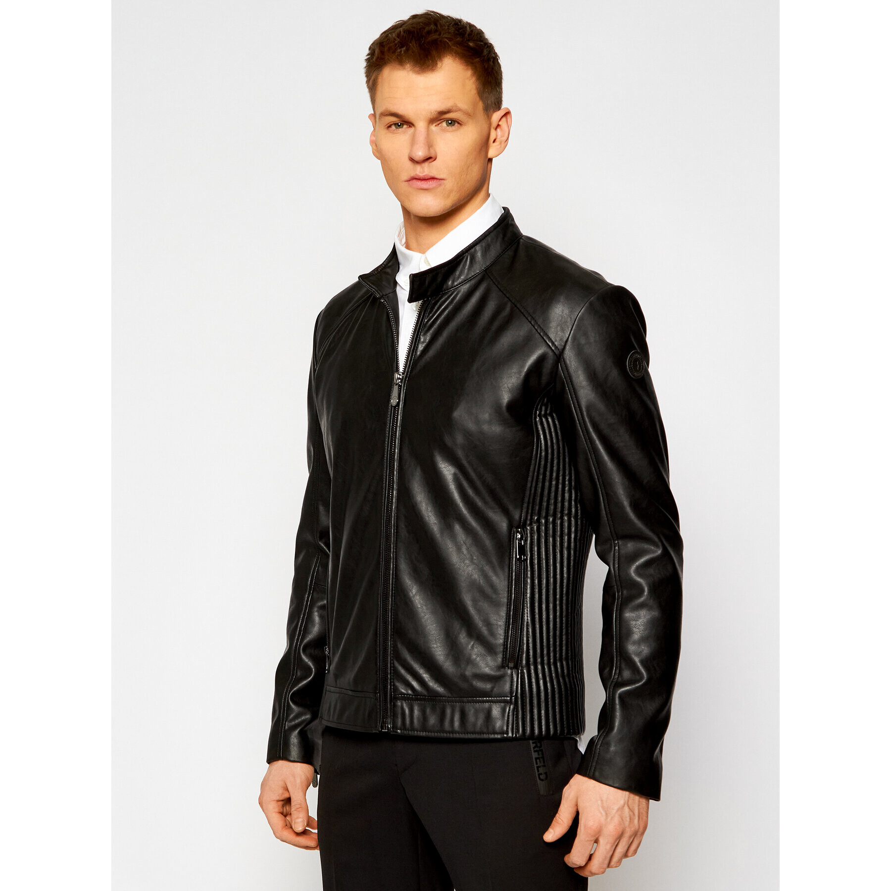 Trussardi Műbőr dzseki Biker Soft 52S00600 Fekete Regular Fit - Pepit.hu