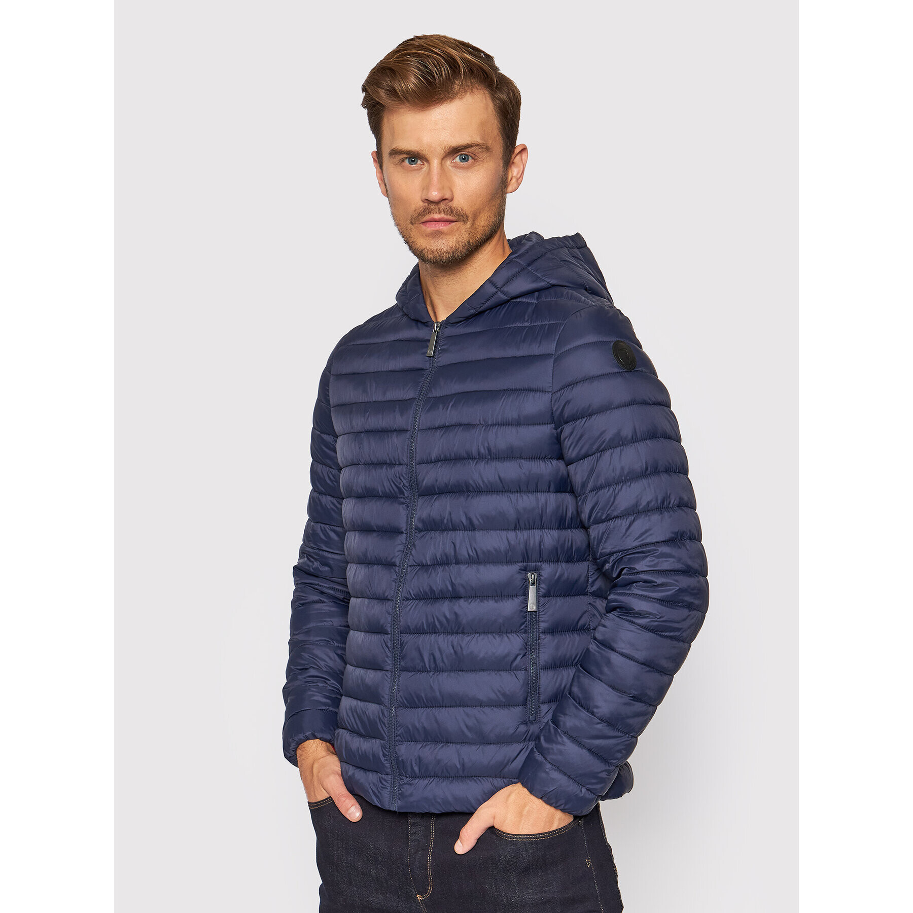 Trussardi Pehelykabát 1T001596 Sötétkék Regular Fit - Pepit.hu